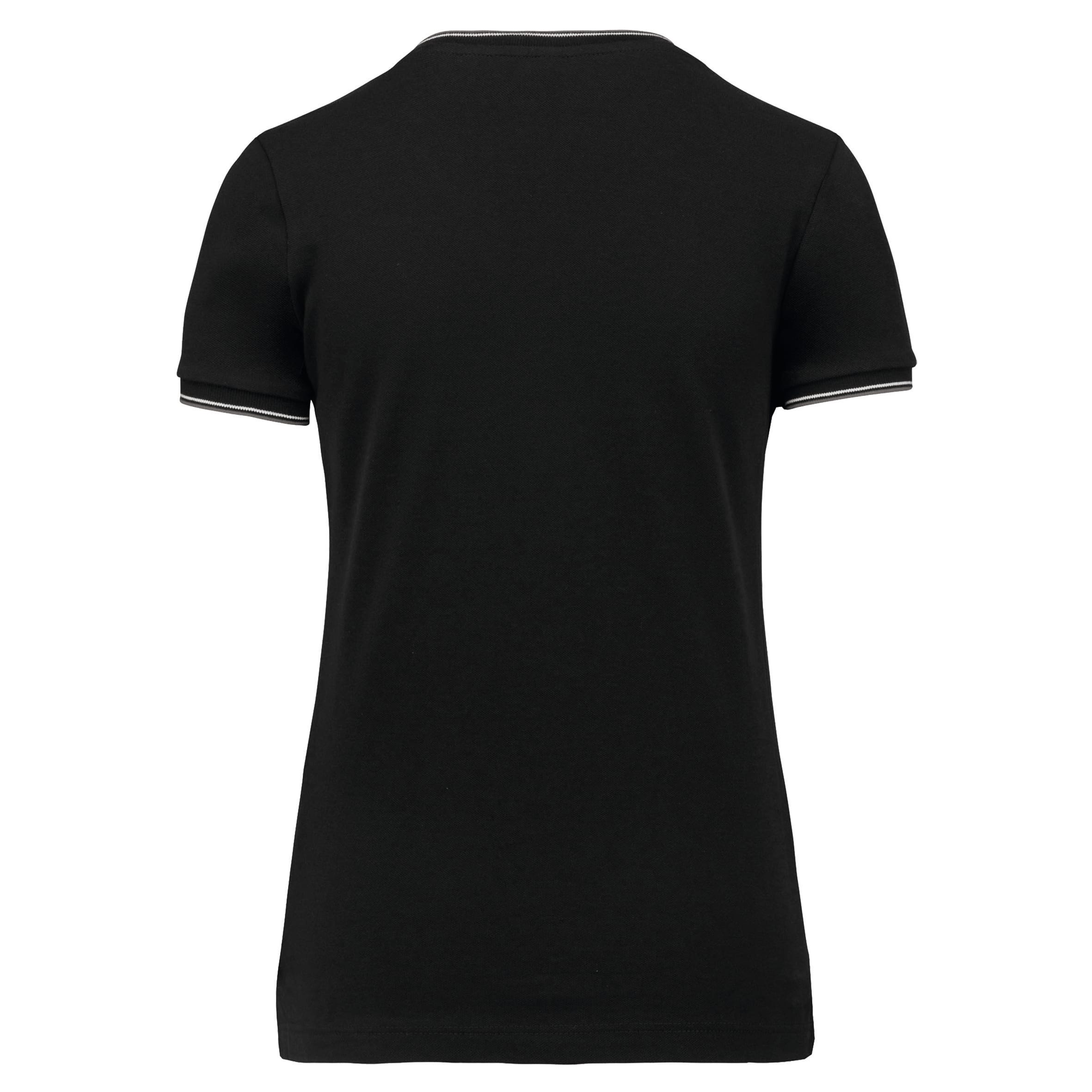 Dames-t-shirt piqué V-hals