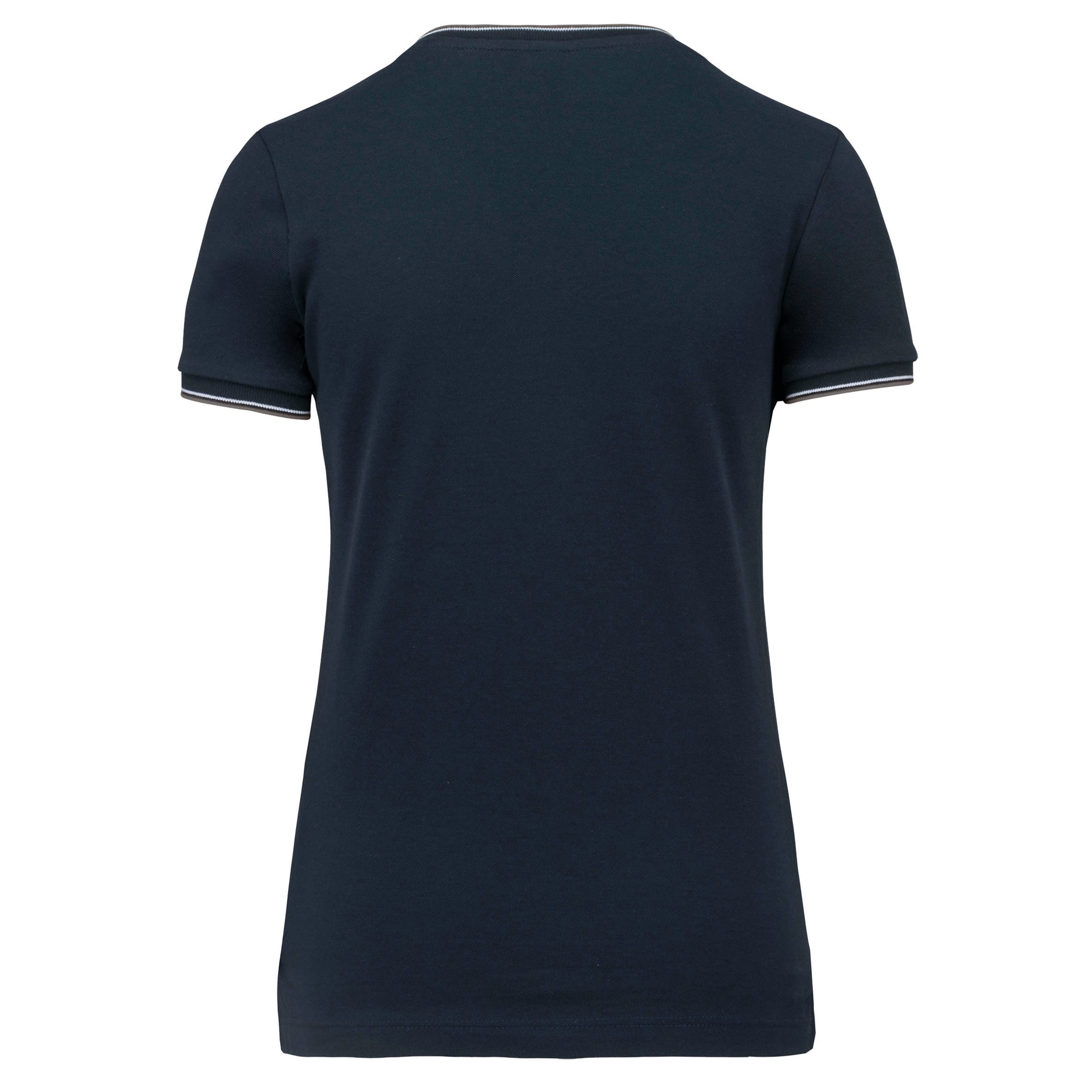 Dames-t-shirt piqué V-hals