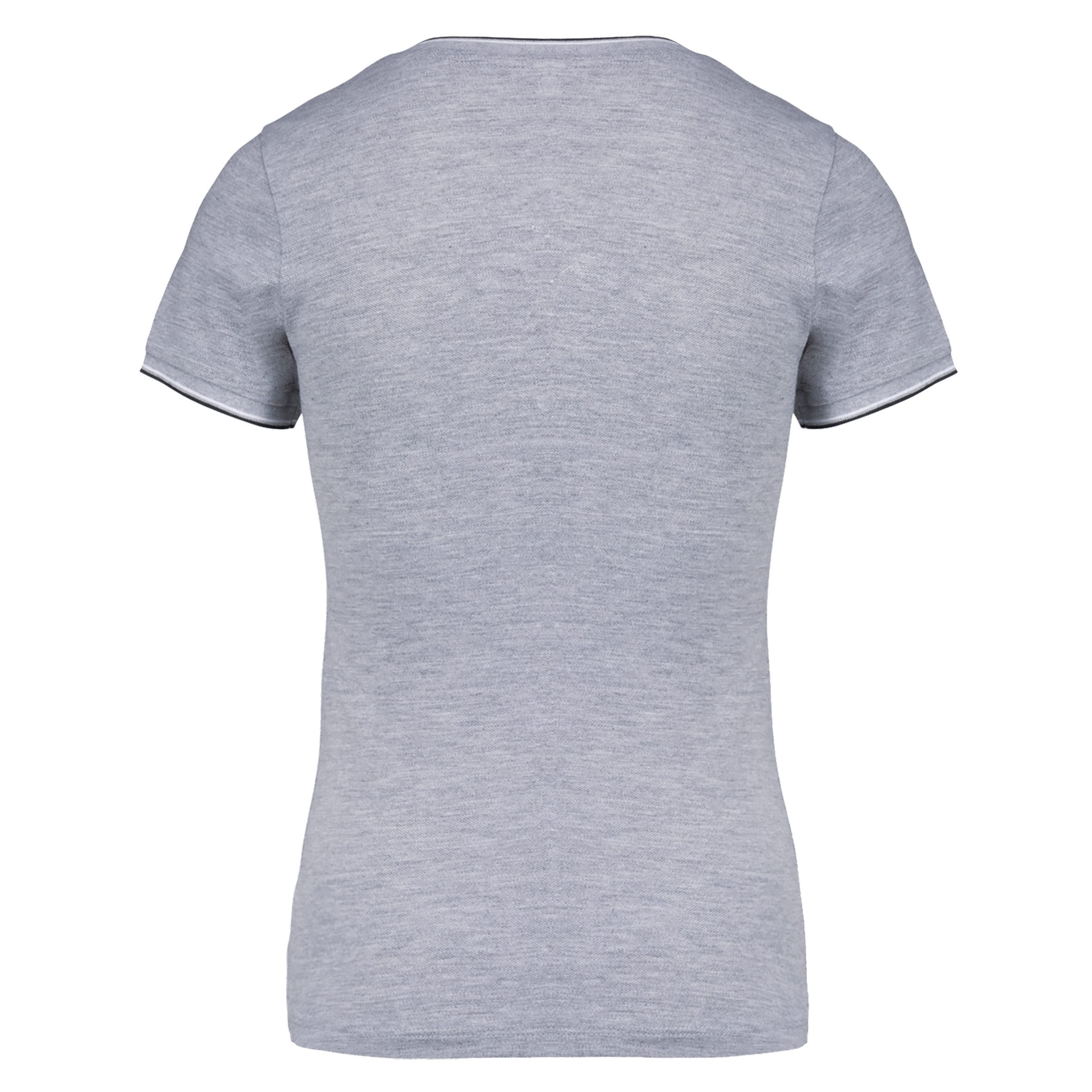 Dames-t-shirt piqué V-hals