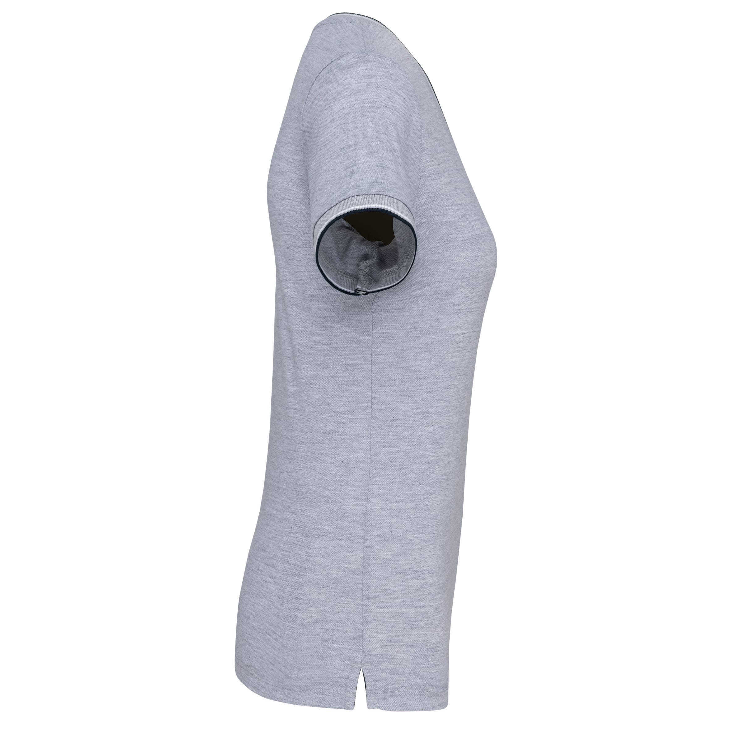 Dames-t-shirt piqué V-hals