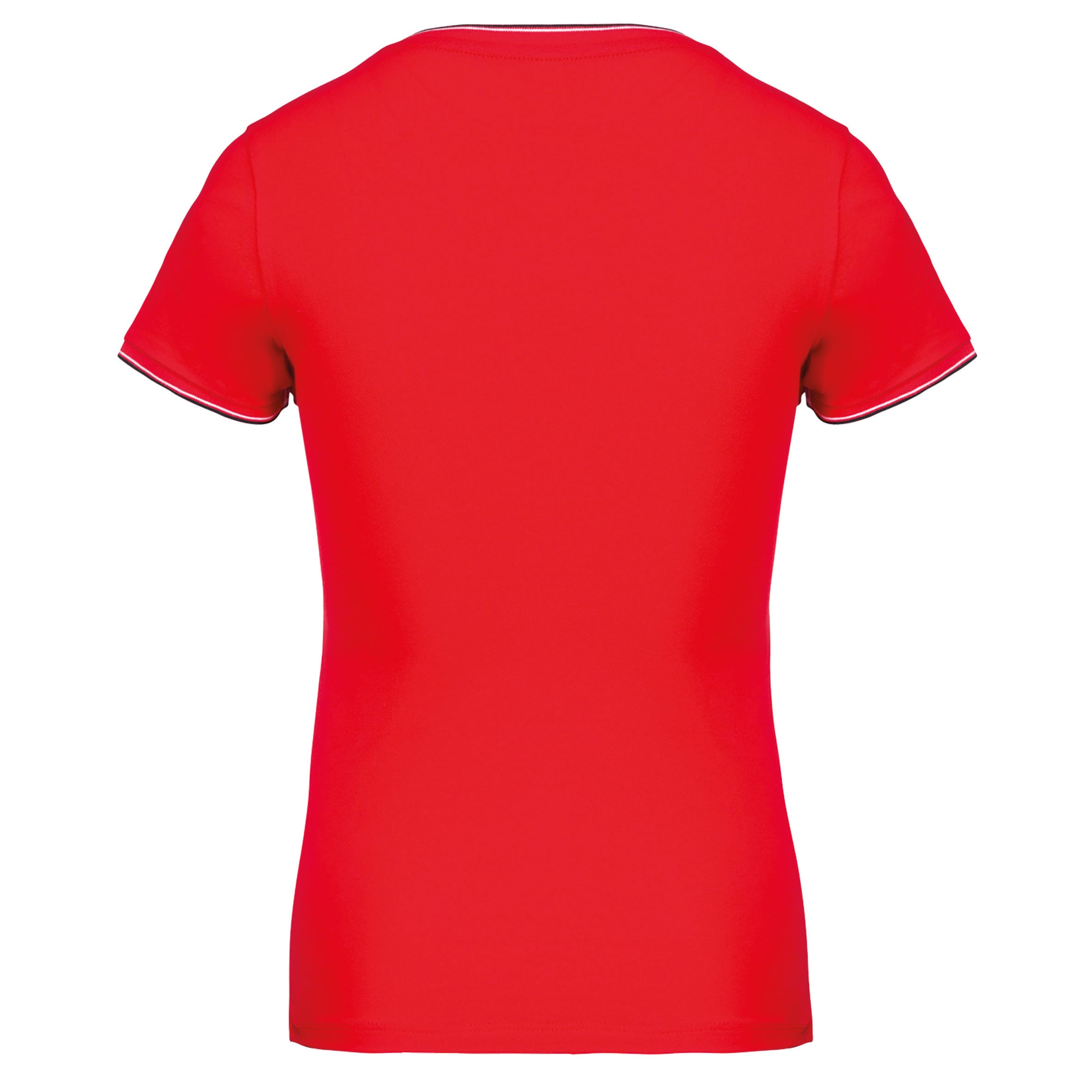 Dames-t-shirt piqué V-hals