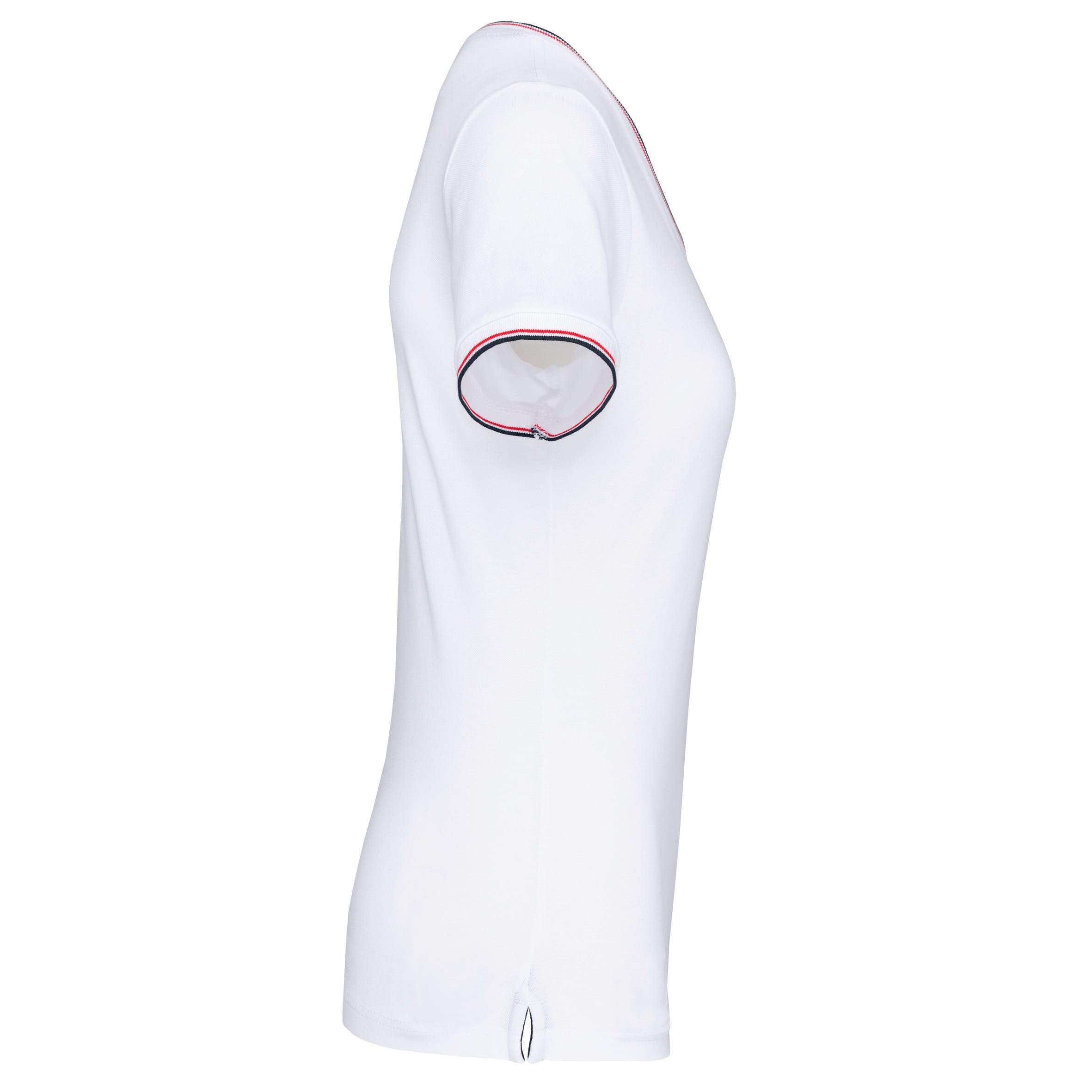 Dames-t-shirt piqué V-hals