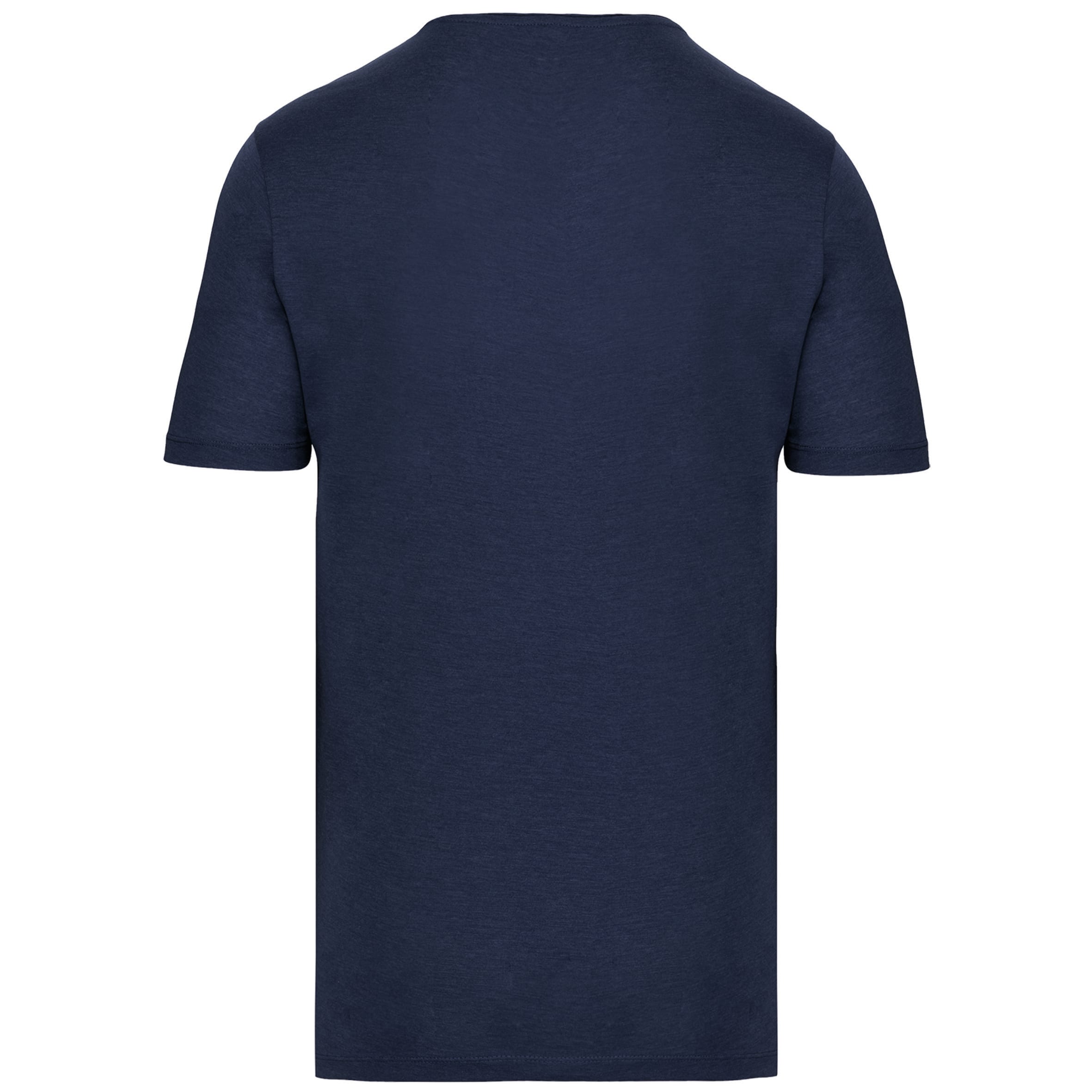 Bio T-shirt kraag met onafgewerkte rand korte mouwen