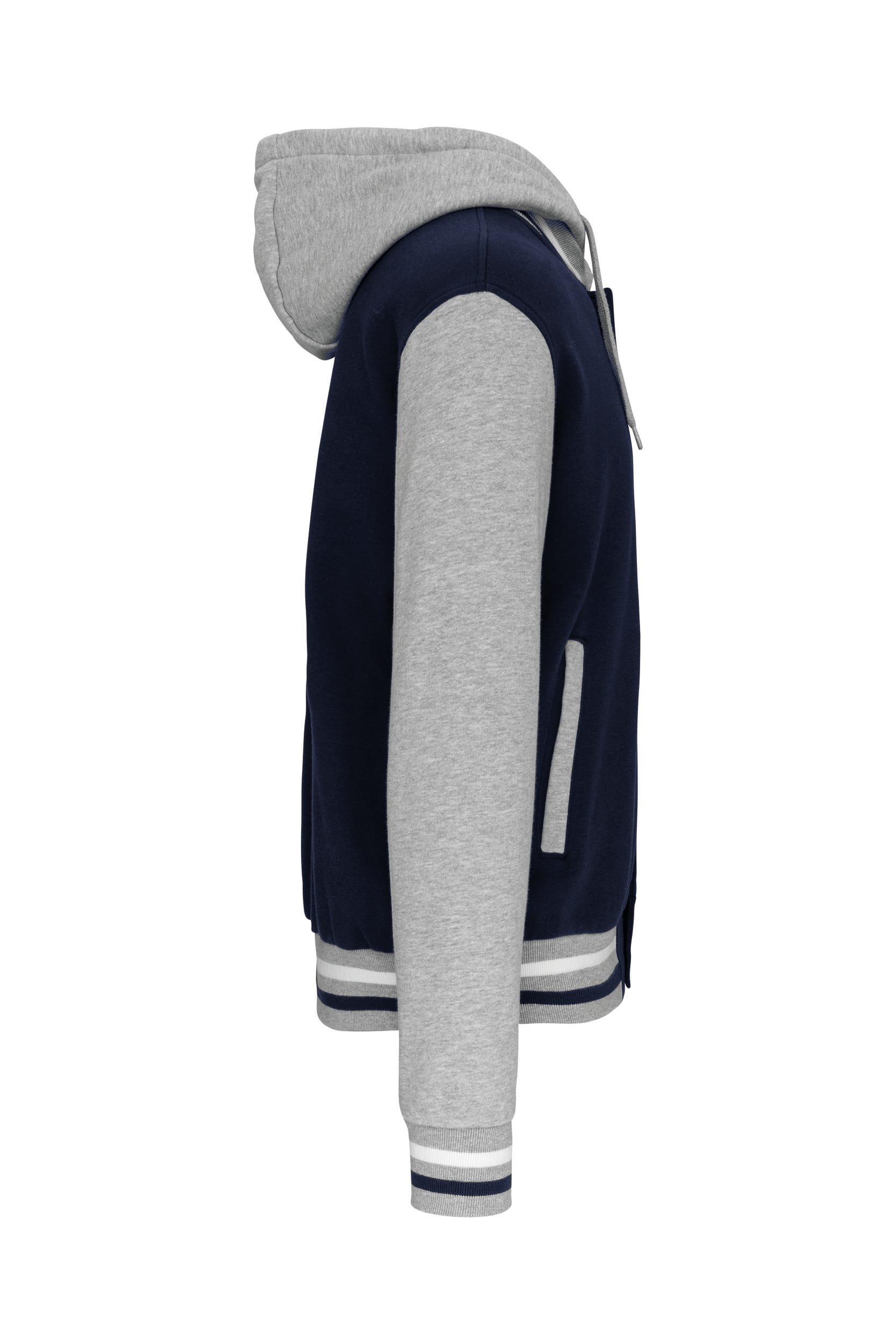 College jacket met capuchon unisex