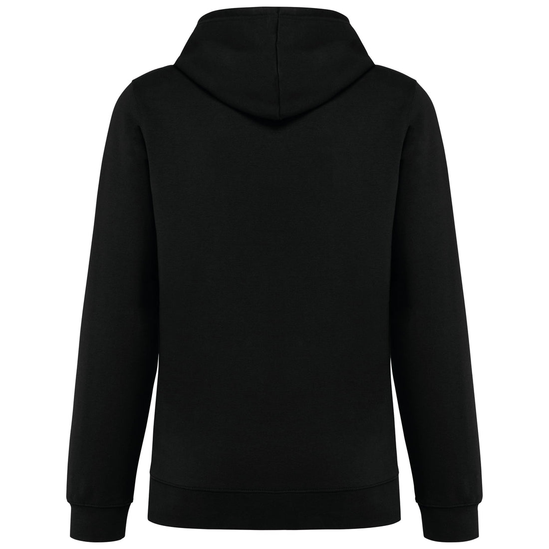 Unisex sweater met capuchon met contrasterend motief
