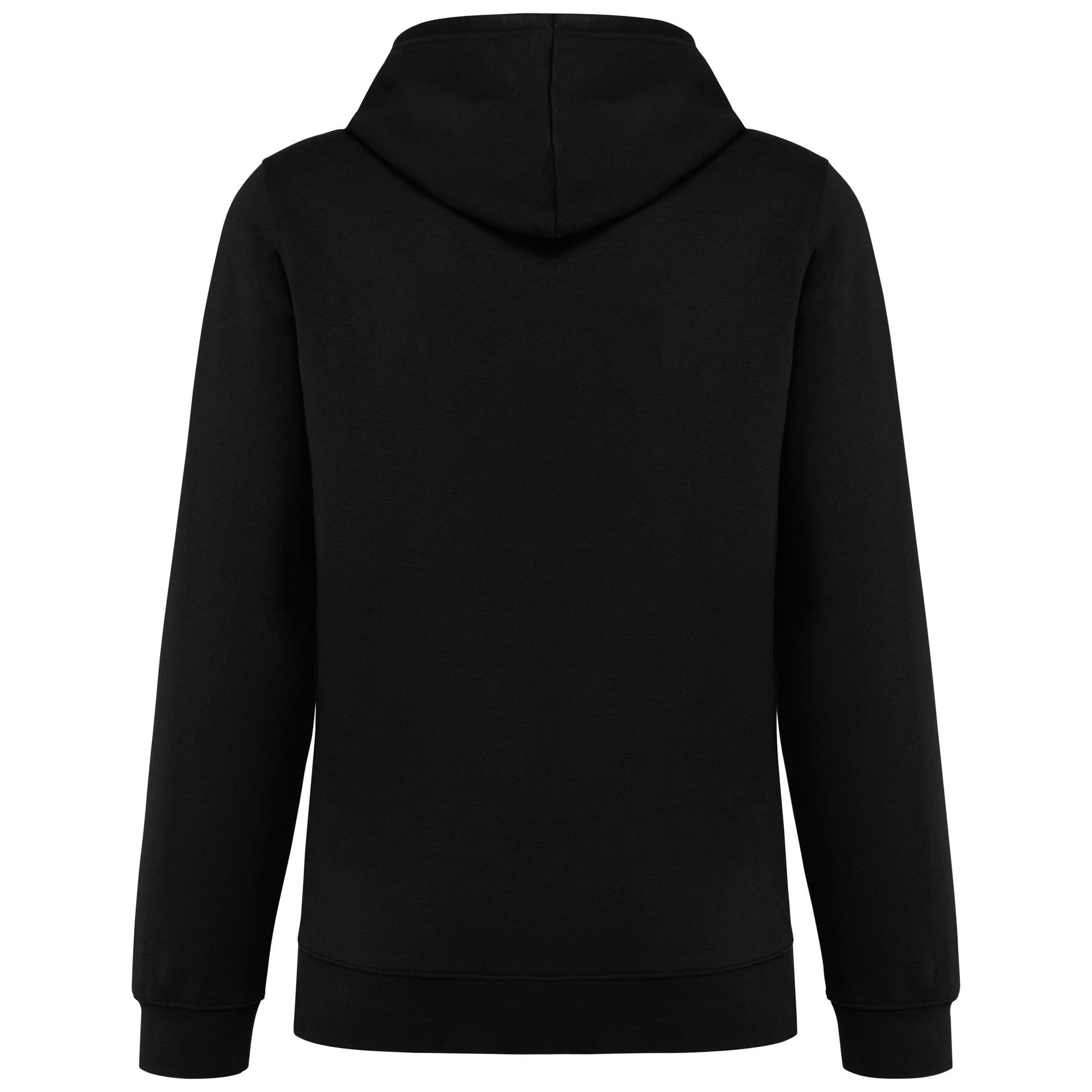 Unisex sweater met capuchon met contrasterend motief