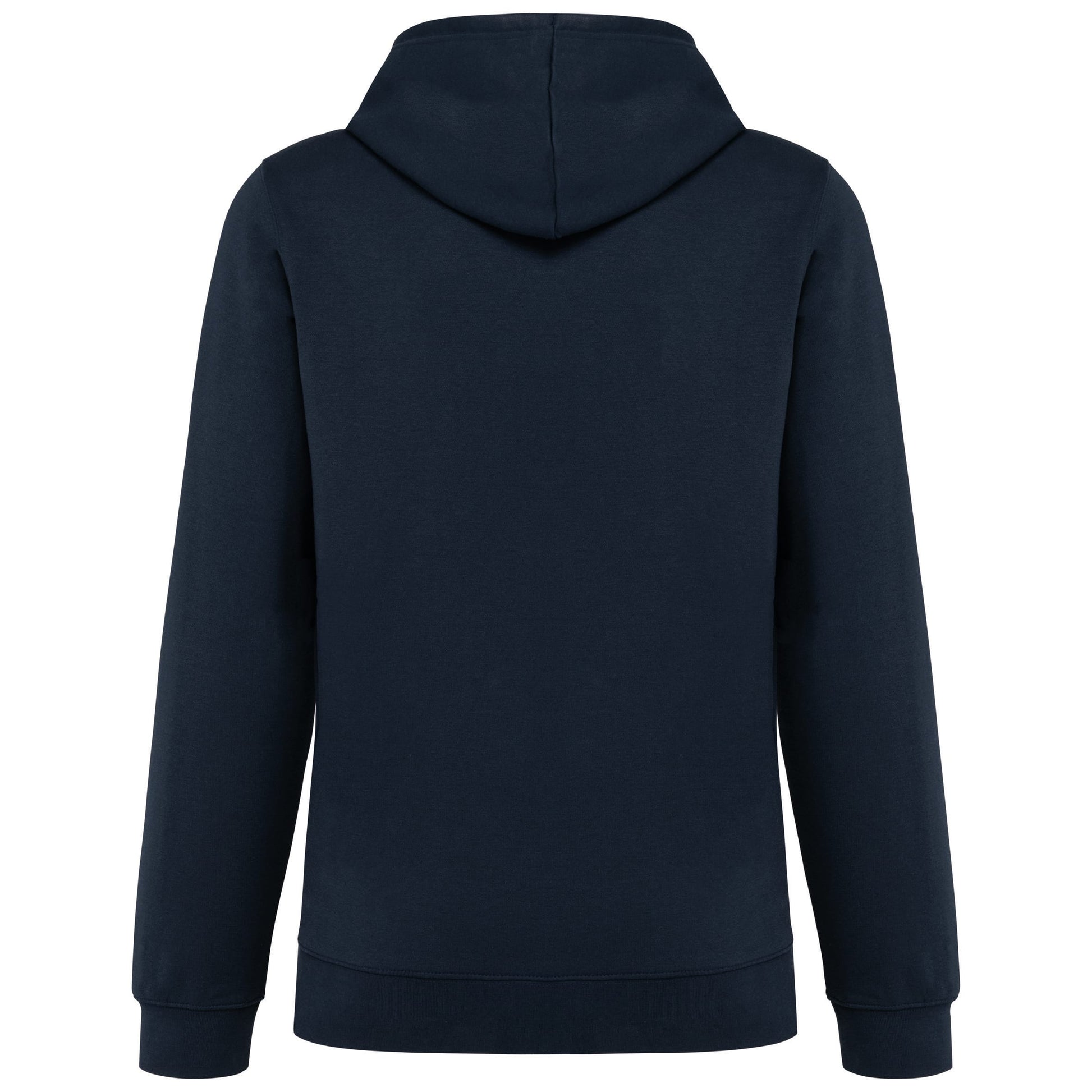 Unisex sweater met capuchon met contrasterend motief
