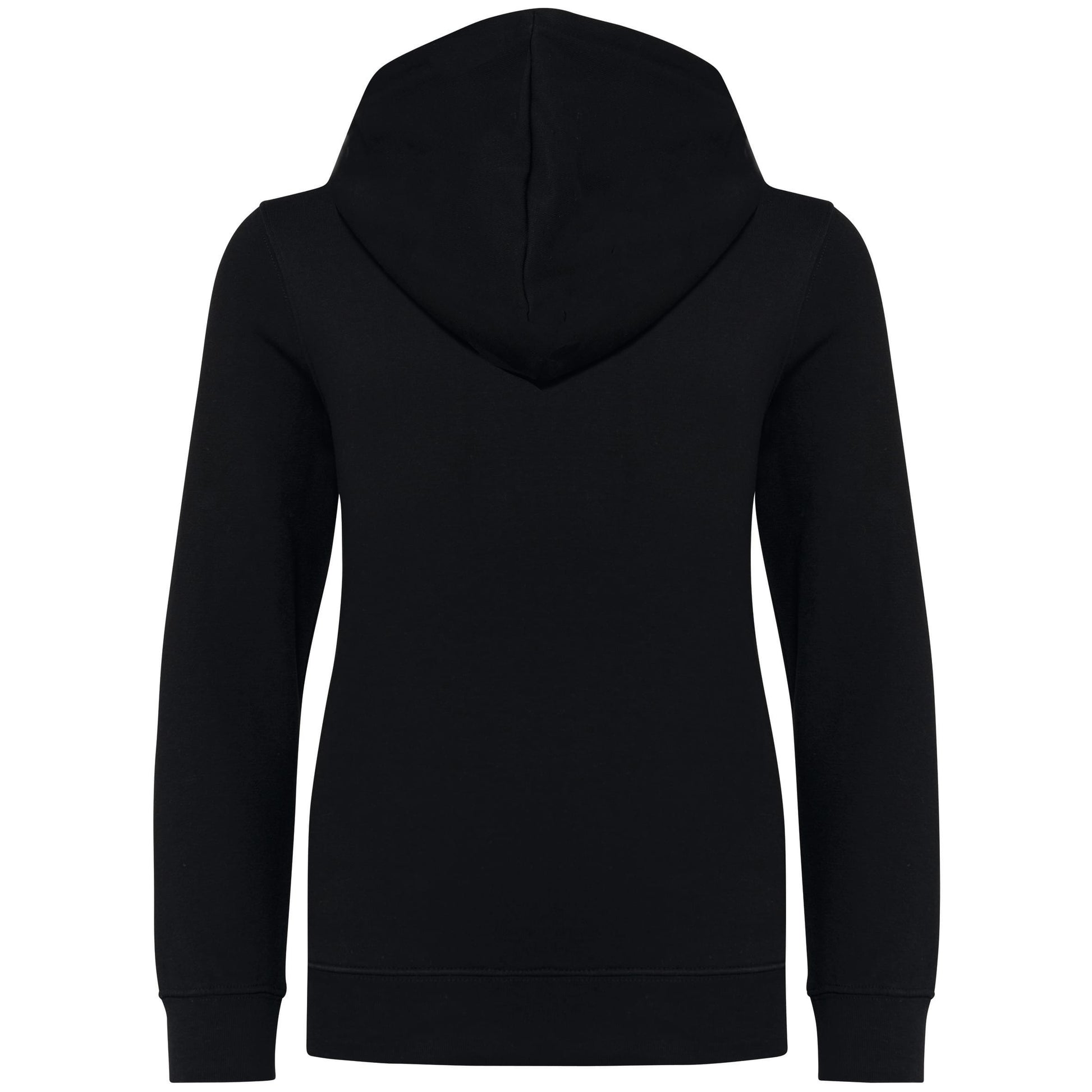 Unisex kindersweater met contrasterende capuchon met motief