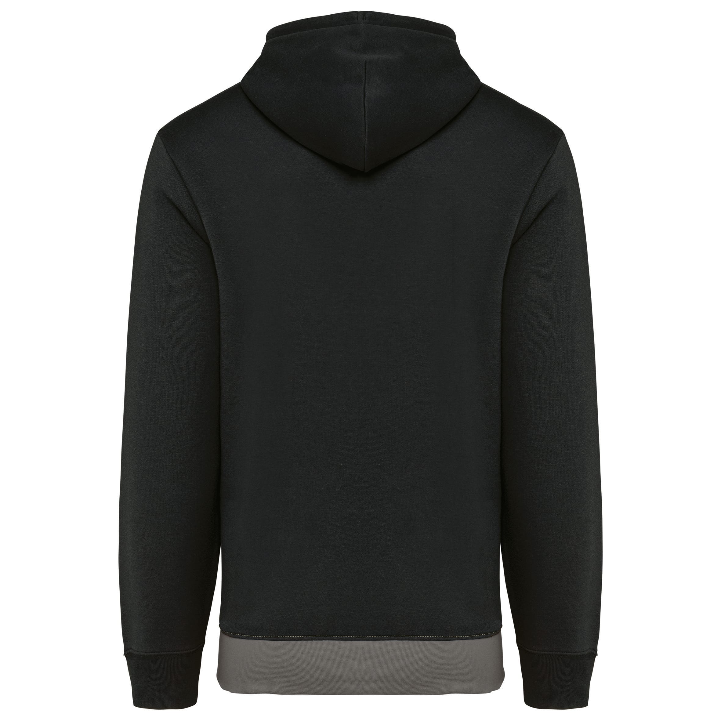 Driekleurige unisex sweater met capuchon