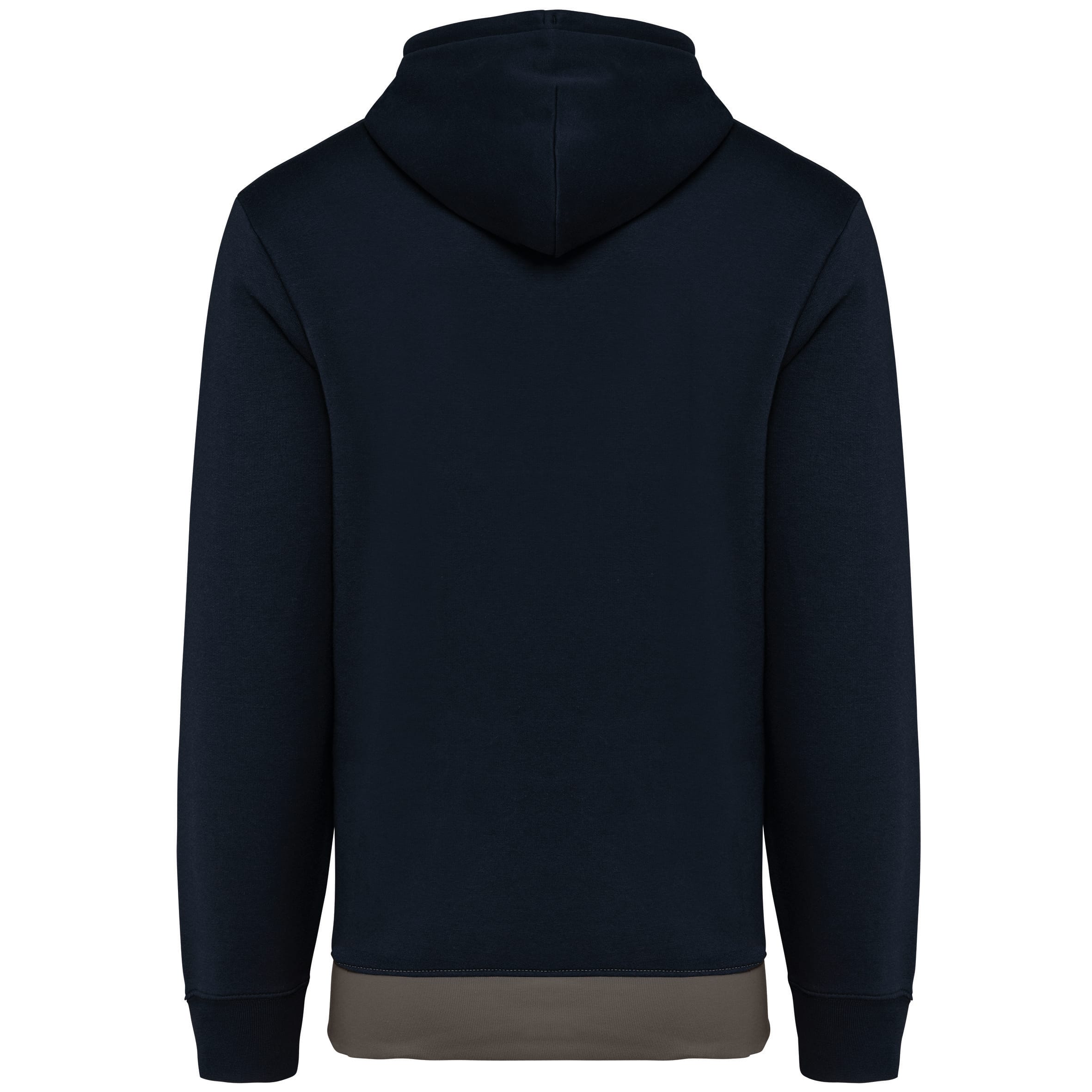 Driekleurige unisex sweater met capuchon