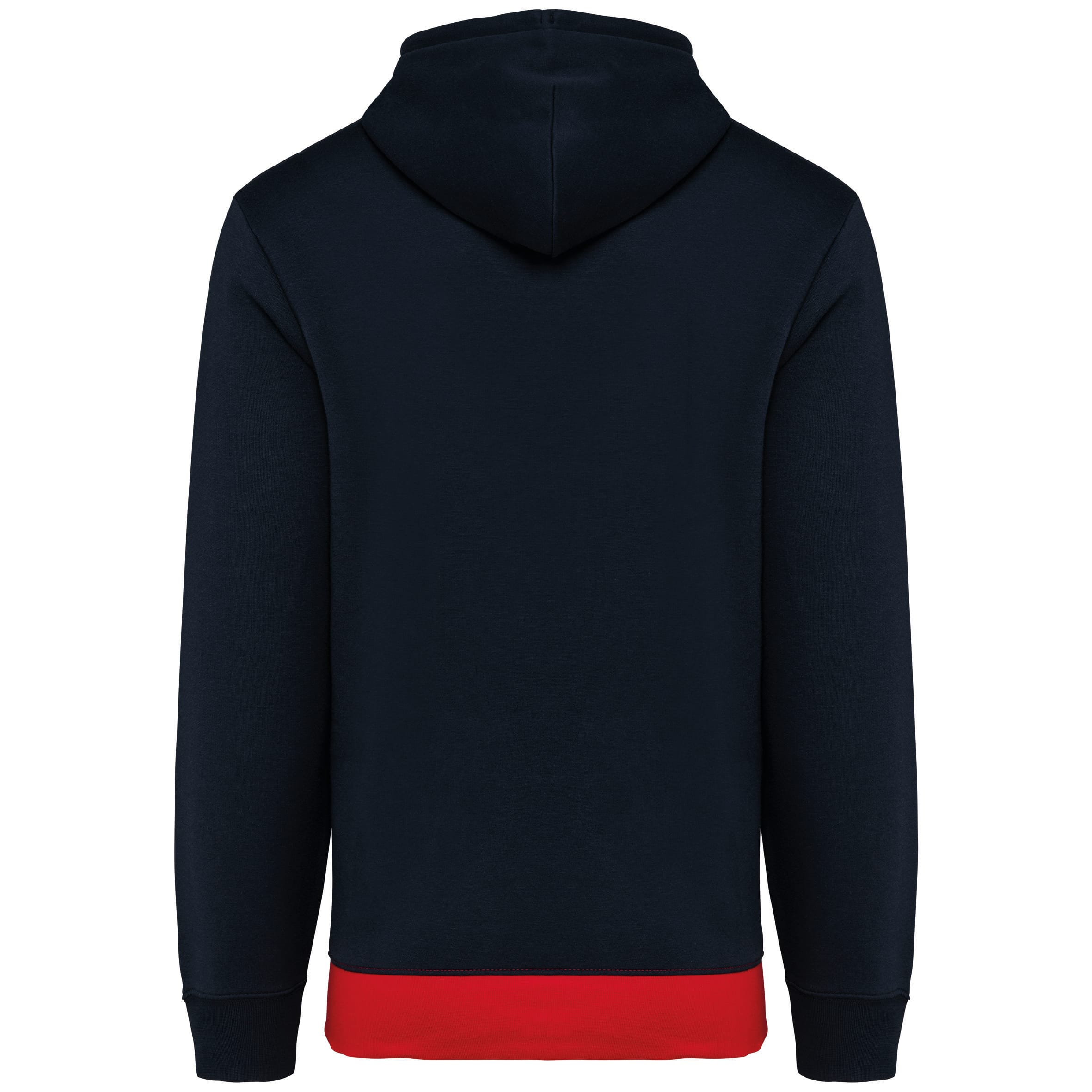 Driekleurige unisex sweater met capuchon