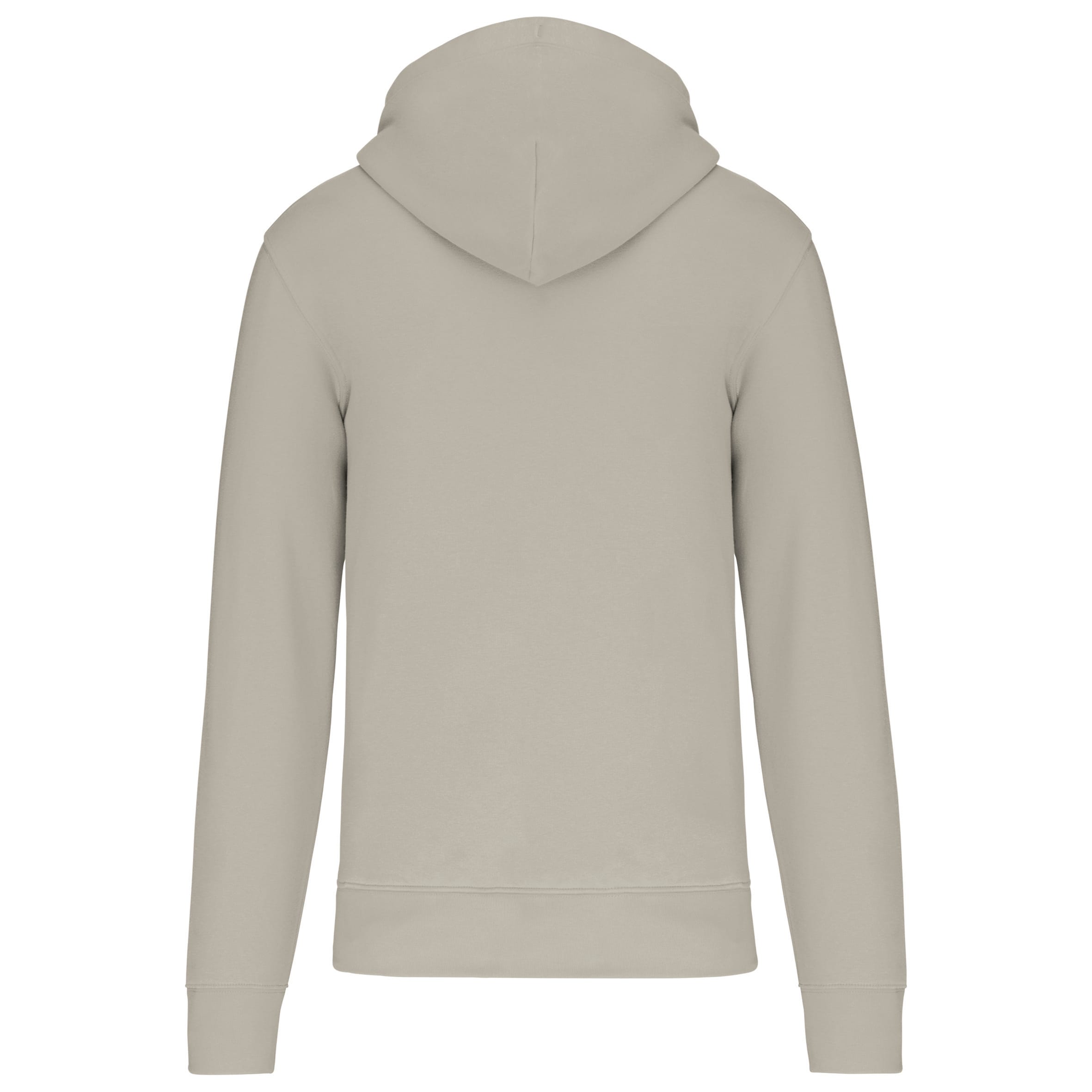 Ecologische herensweater met capuchon en ritssluiting