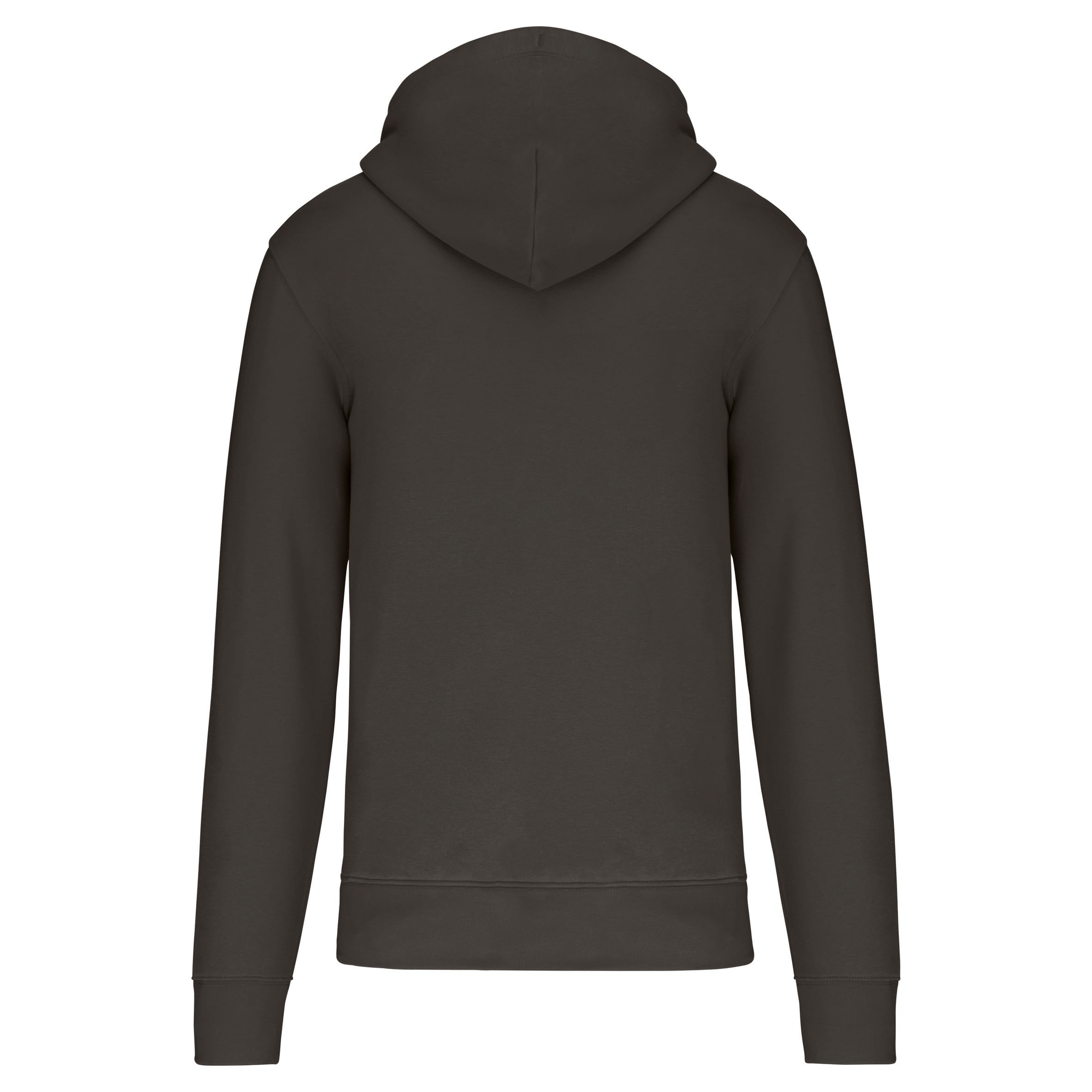 Ecologische herensweater met capuchon en ritssluiting