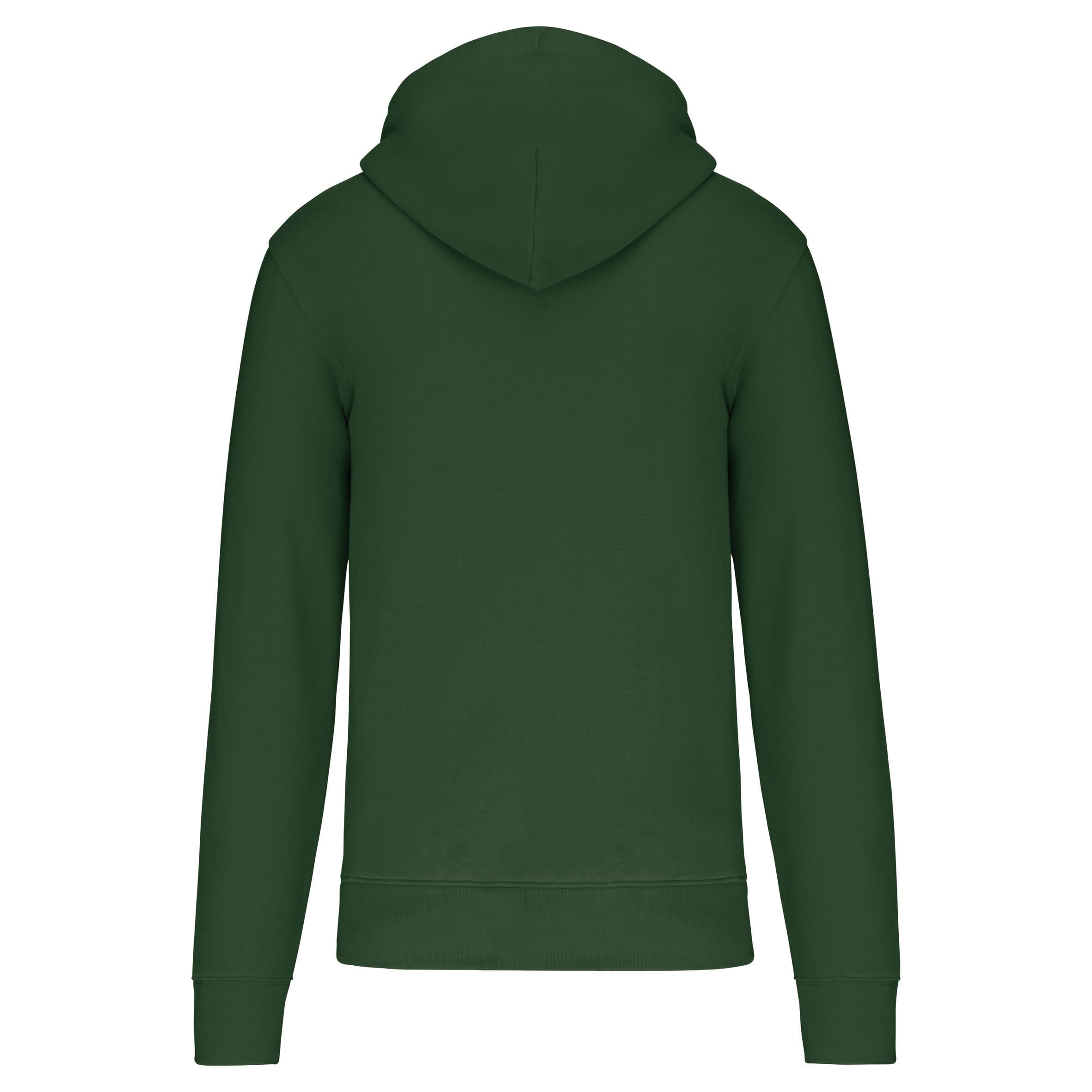 Ecologische herensweater met capuchon en ritssluiting