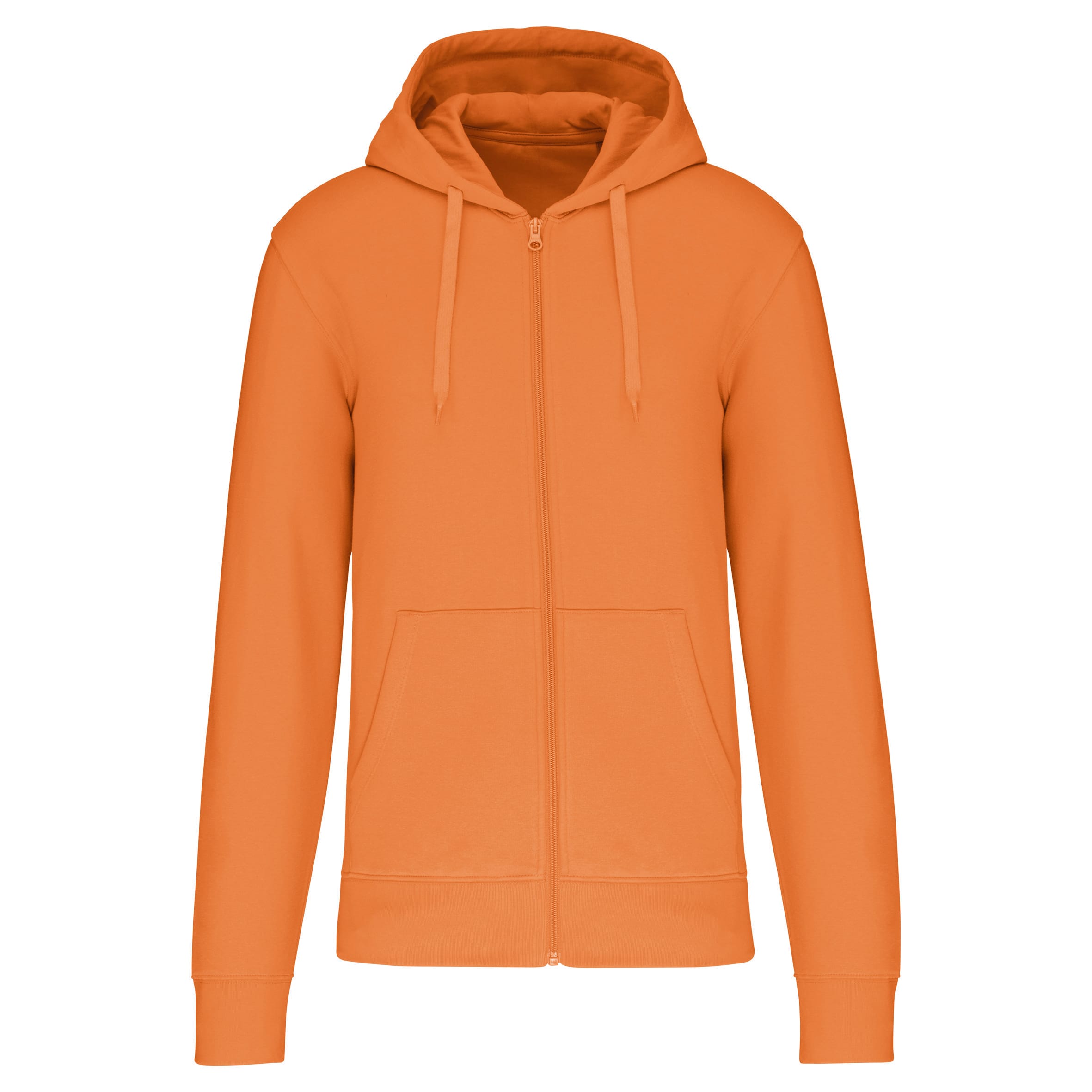 Ecologische herensweater met capuchon en ritssluiting