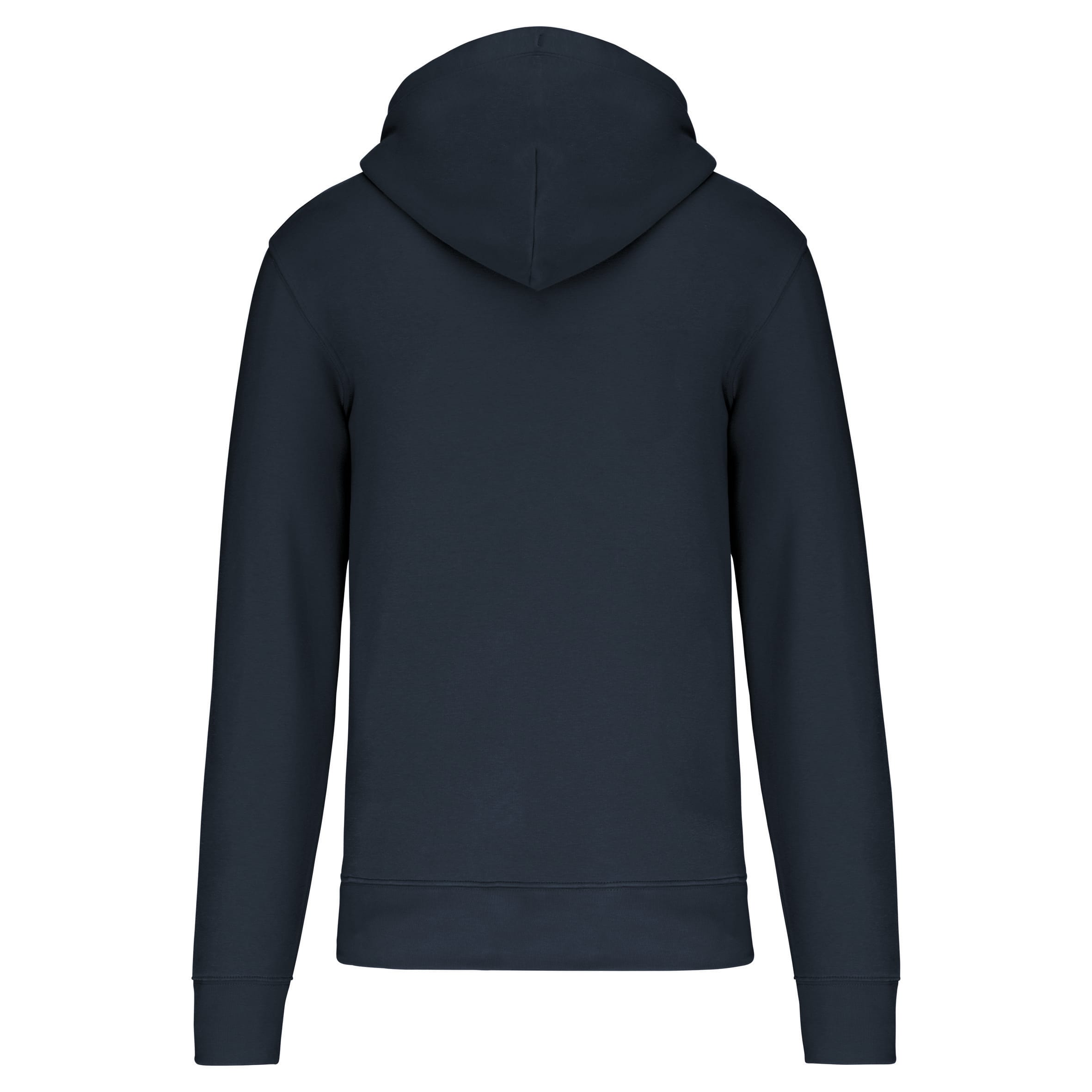 Ecologische herensweater met capuchon en ritssluiting
