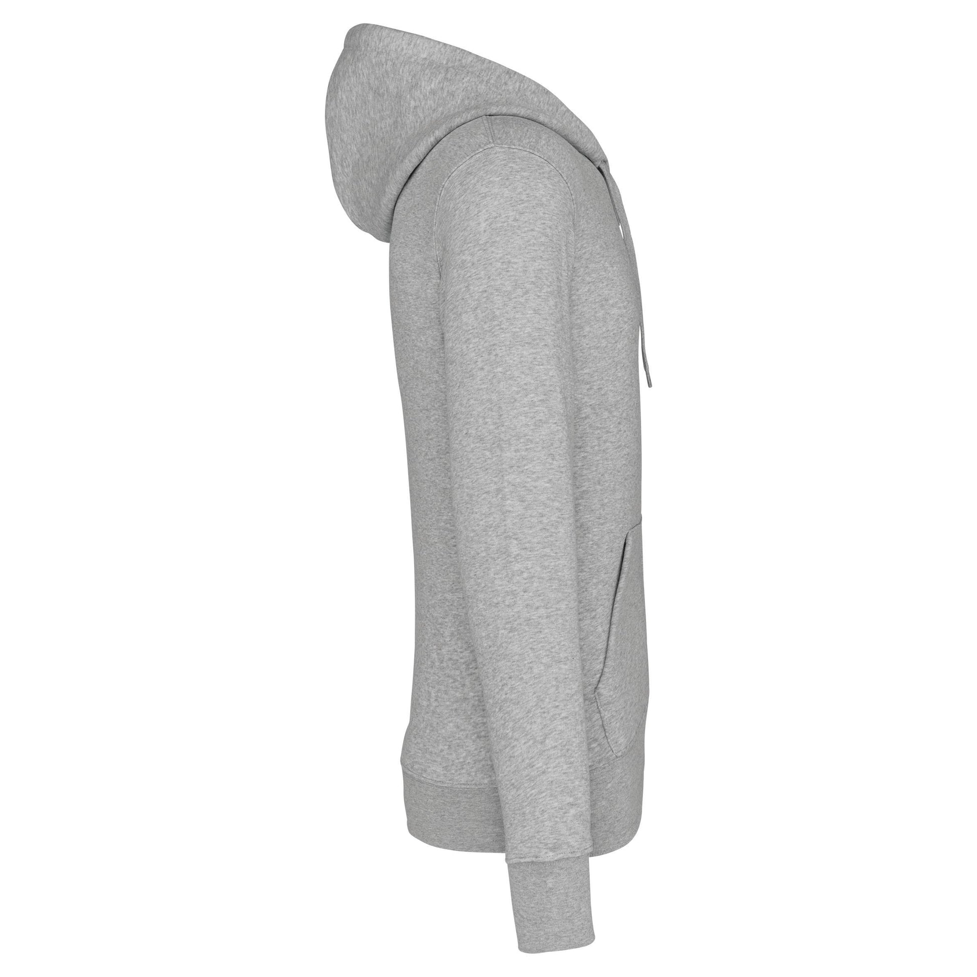 Ecologische herensweater met capuchon en ritssluiting