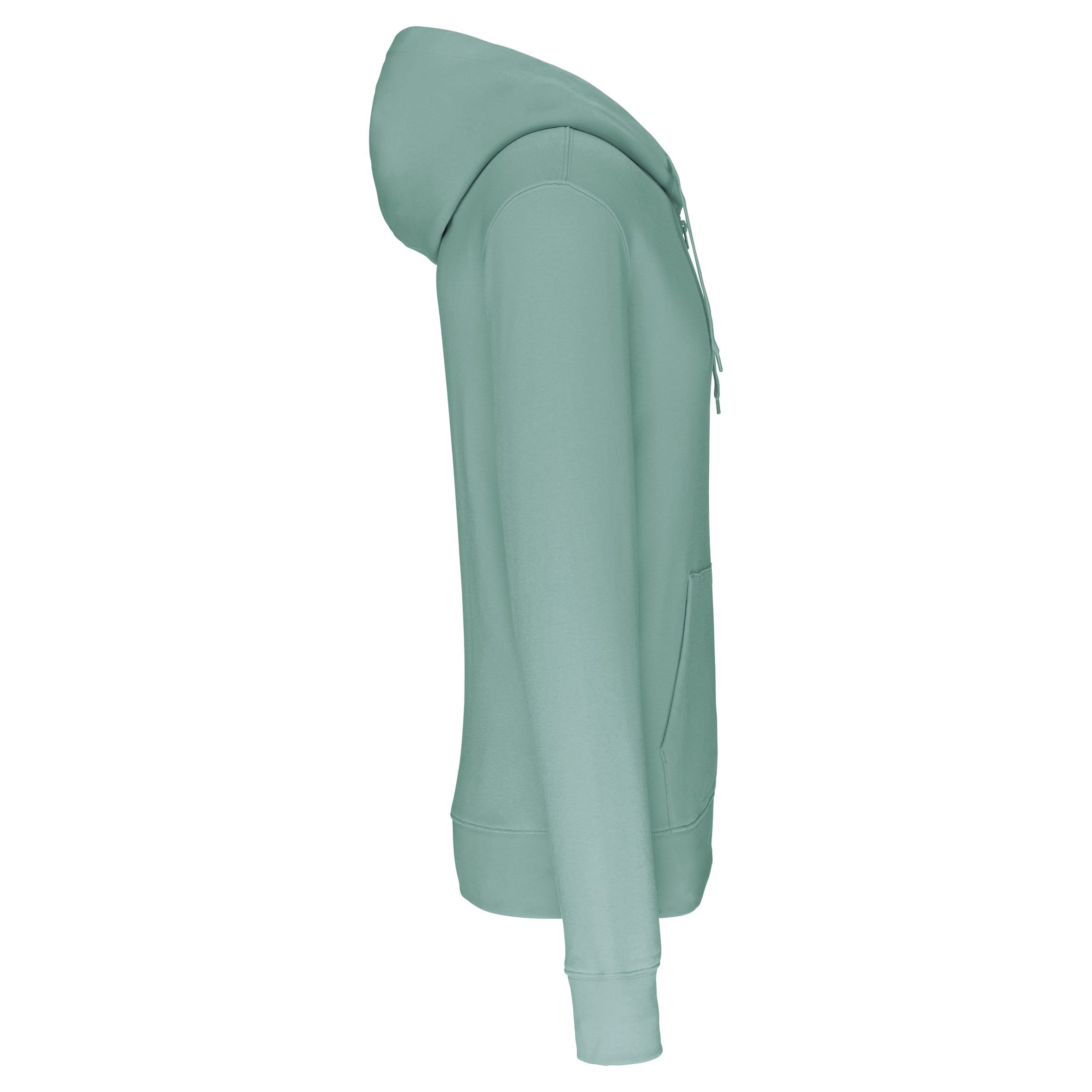 Ecologische herensweater met capuchon en ritssluiting