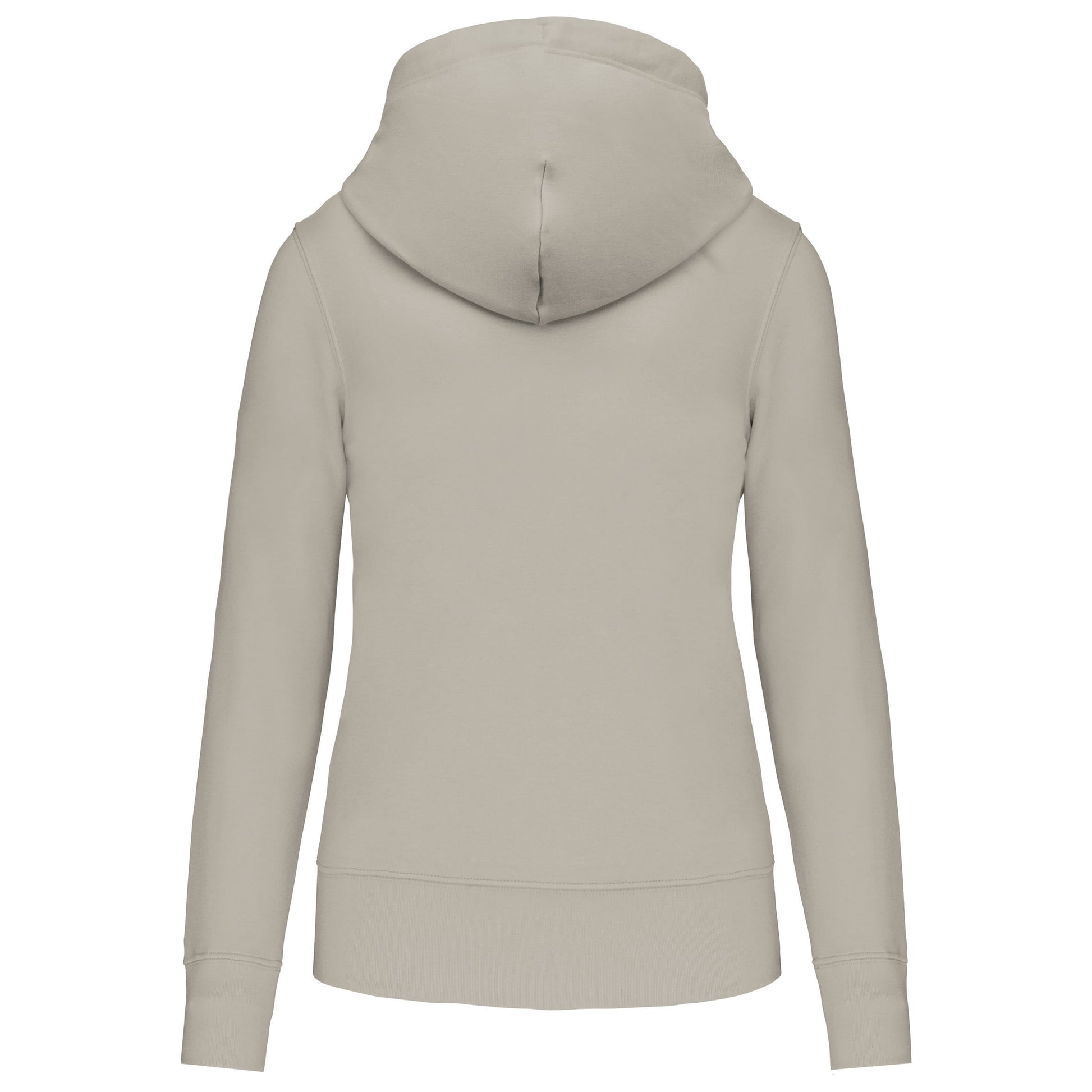 Ecologische damessweater met capuchon en ritssluiting