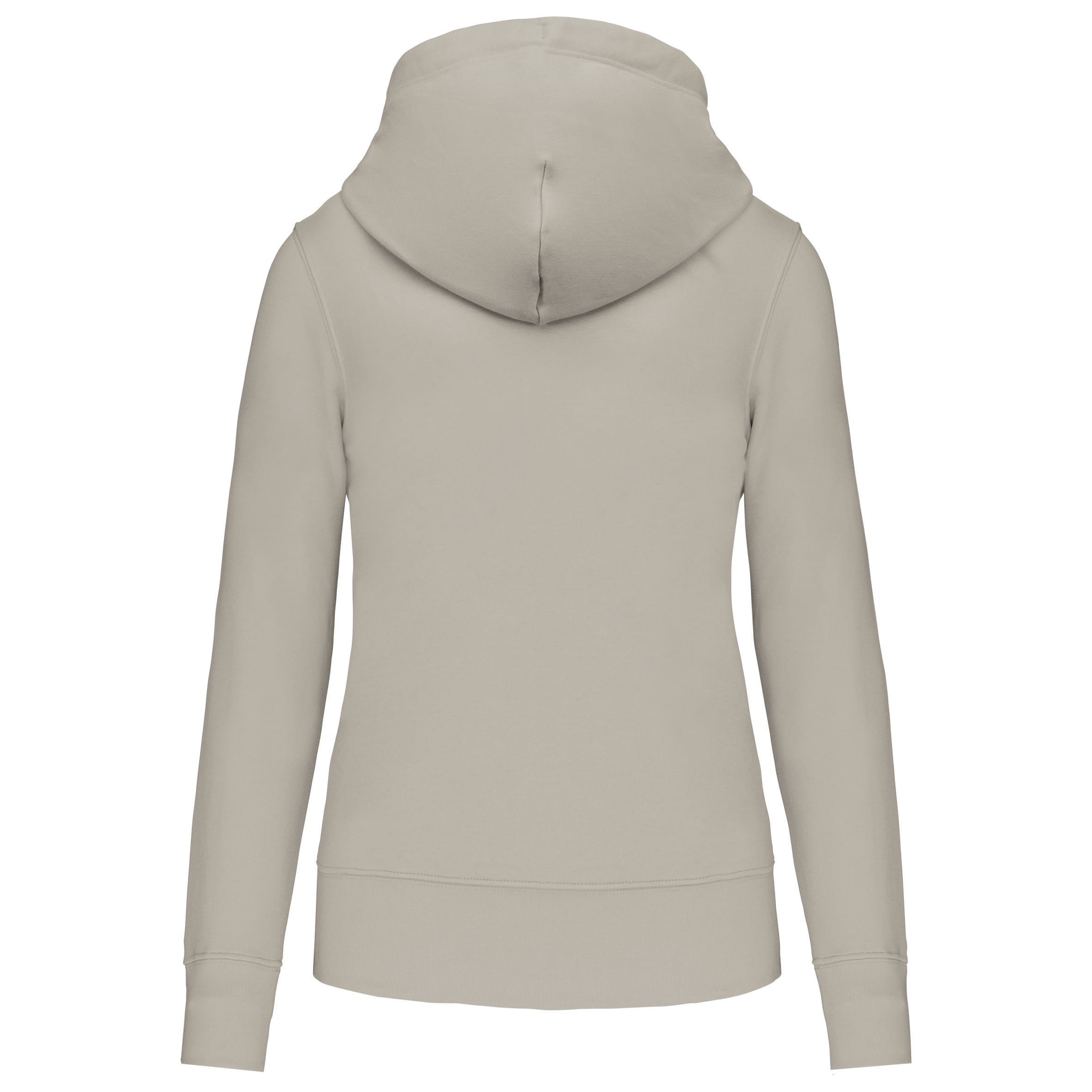 Ecologische damessweater met capuchon en ritssluiting