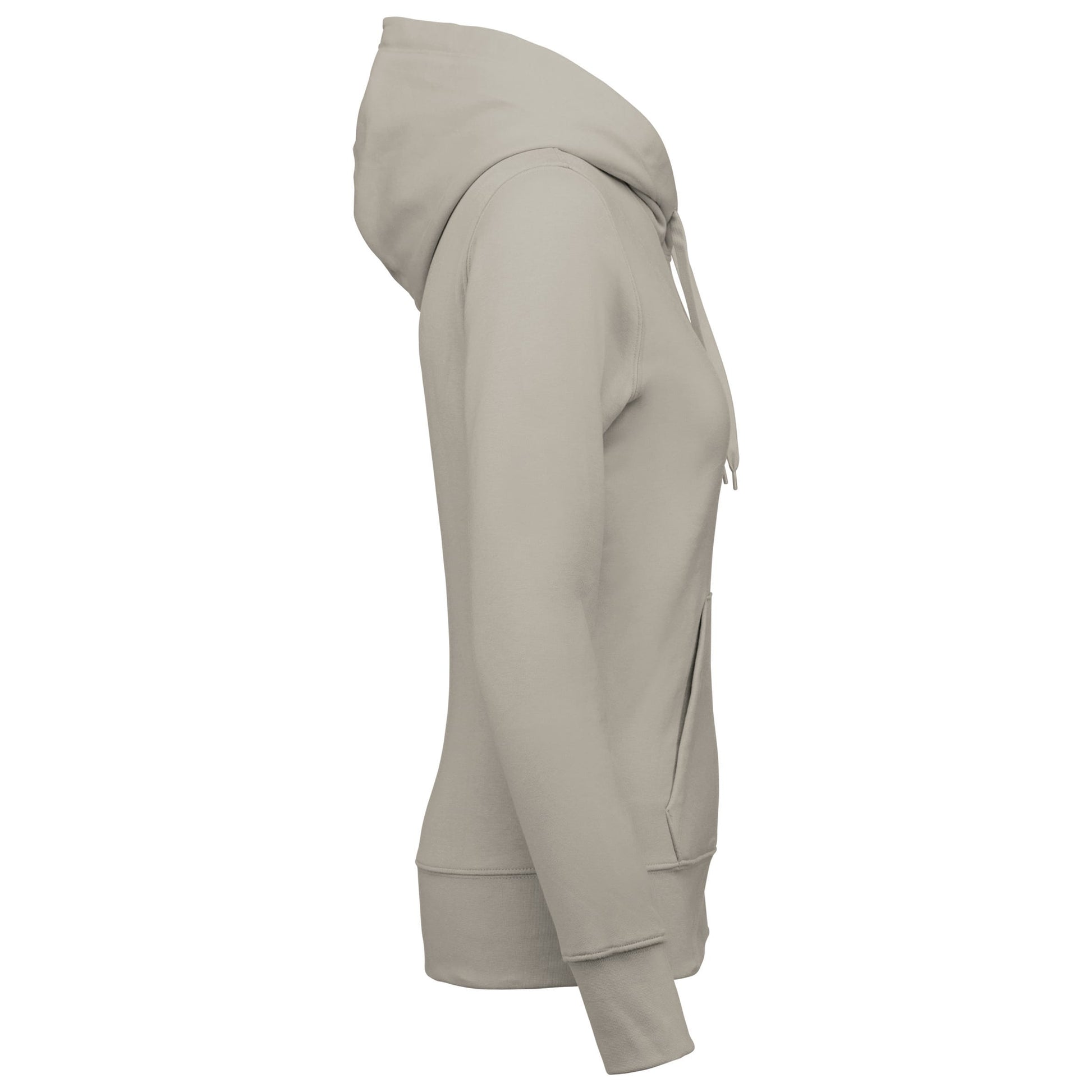 Ecologische damessweater met capuchon en ritssluiting