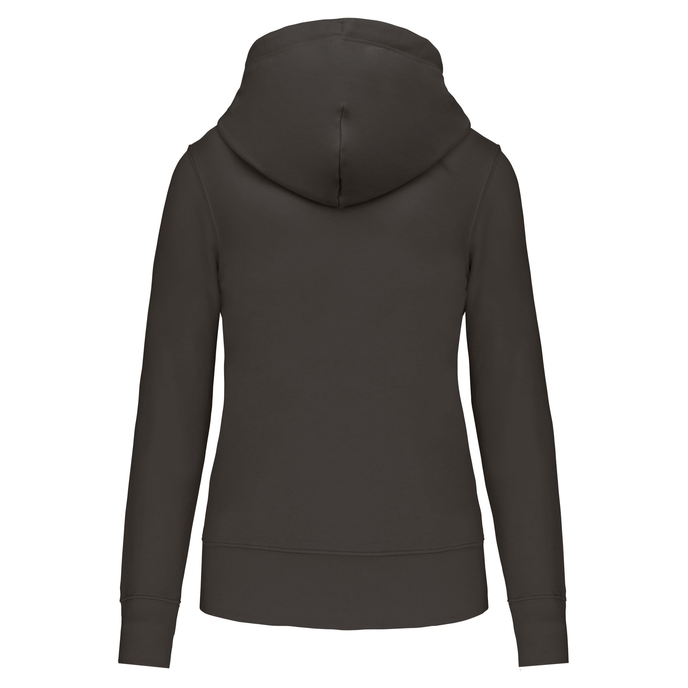 Ecologische damessweater met capuchon en ritssluiting