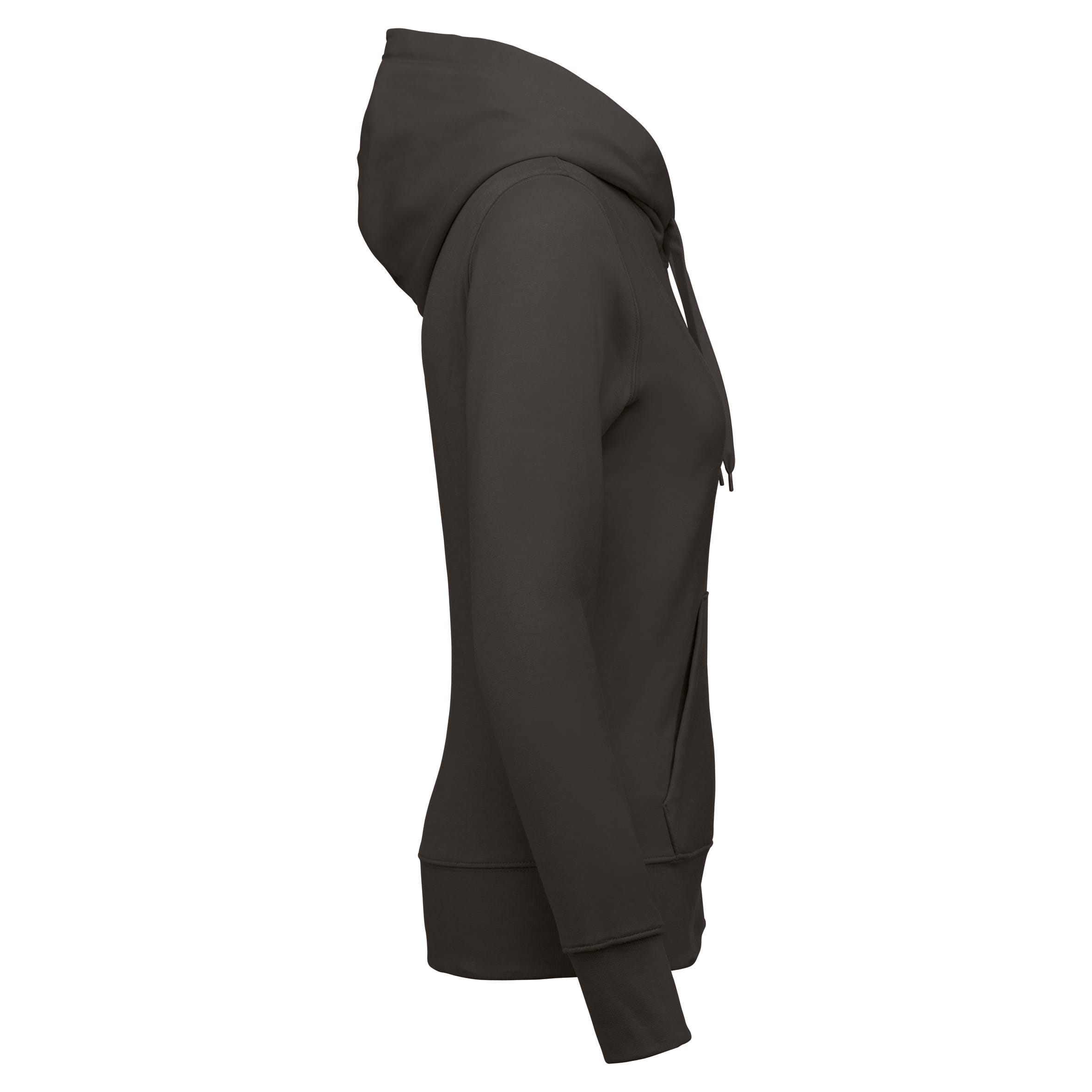 Ecologische damessweater met capuchon en ritssluiting