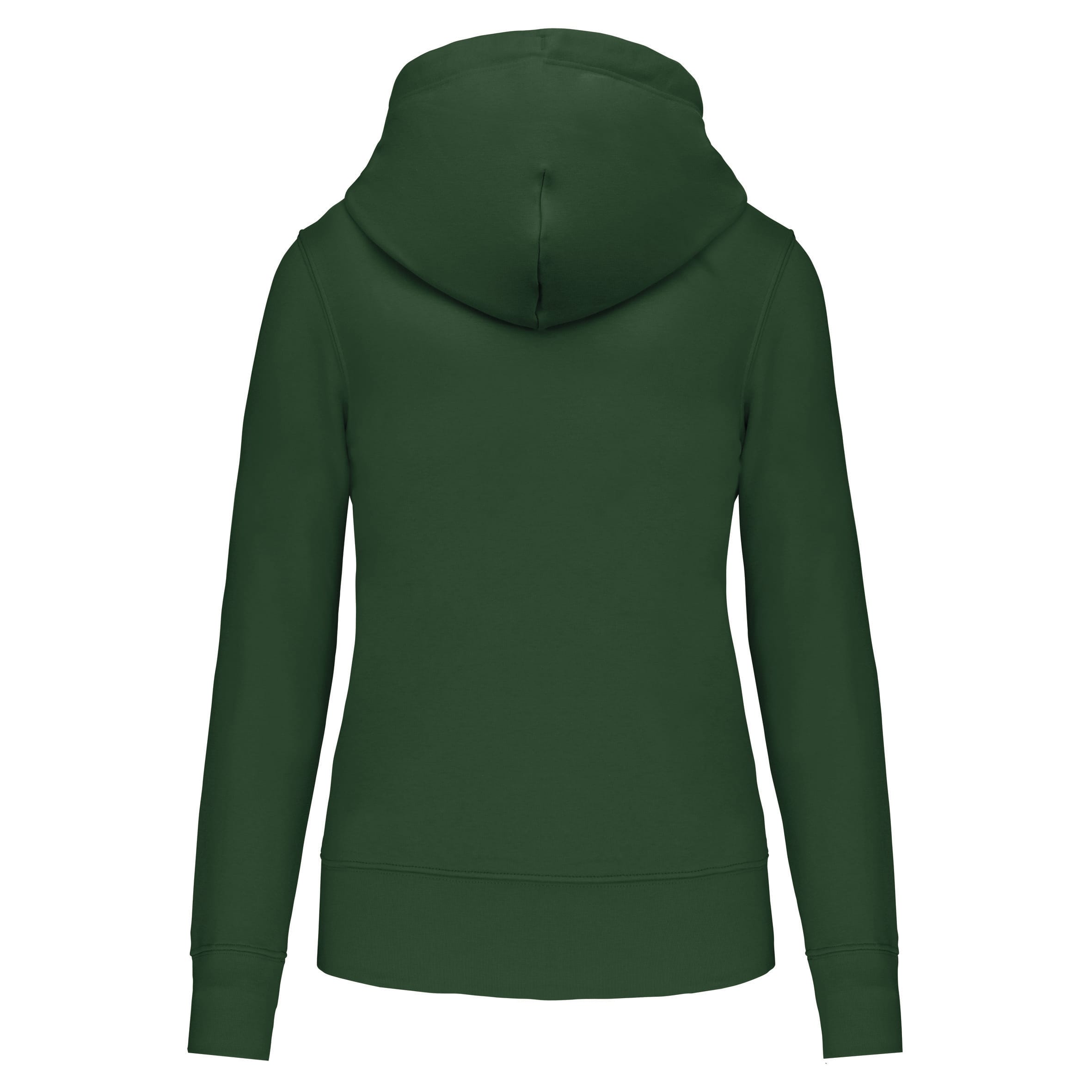 Ecologische damessweater met capuchon en ritssluiting
