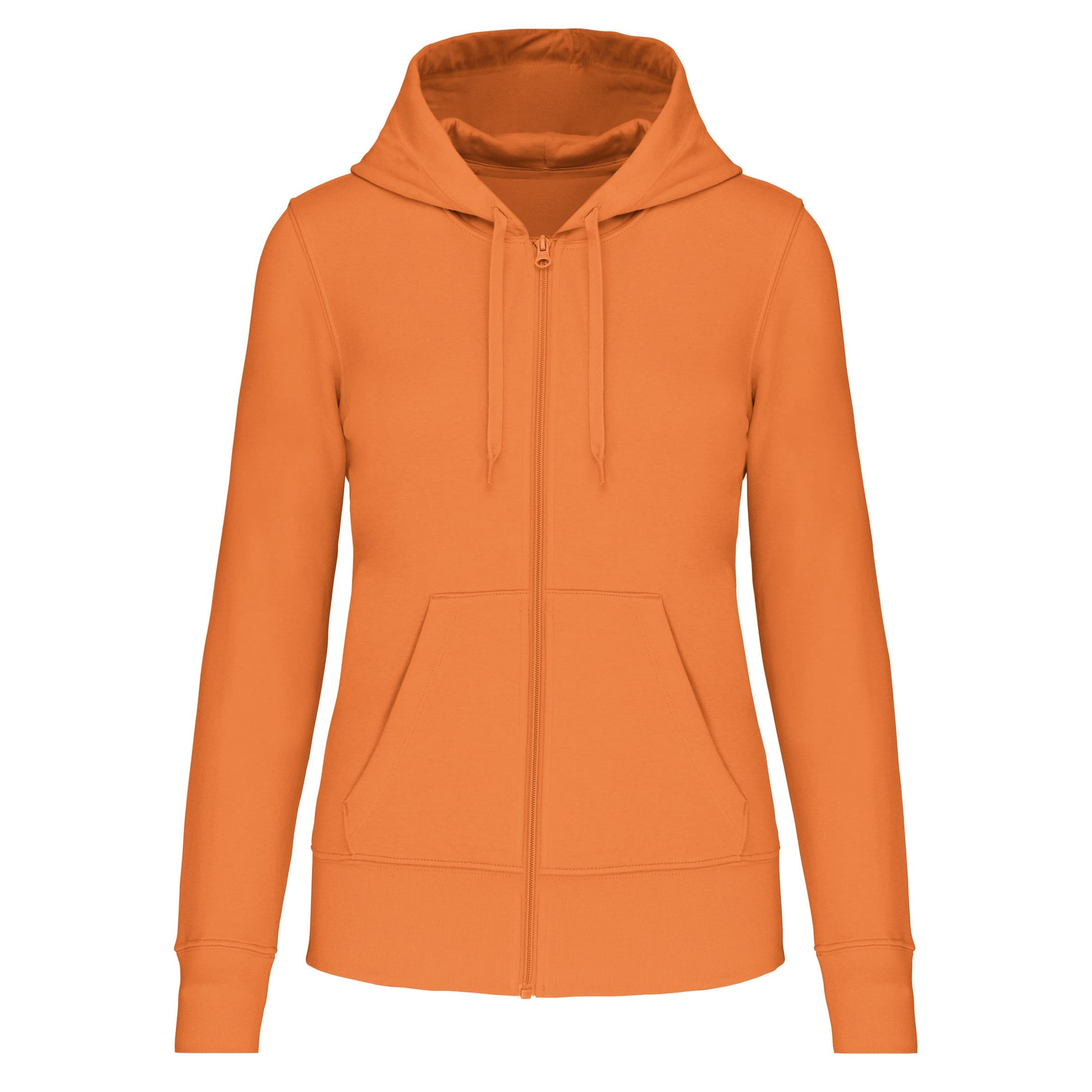 Ecologische damessweater met capuchon en ritssluiting