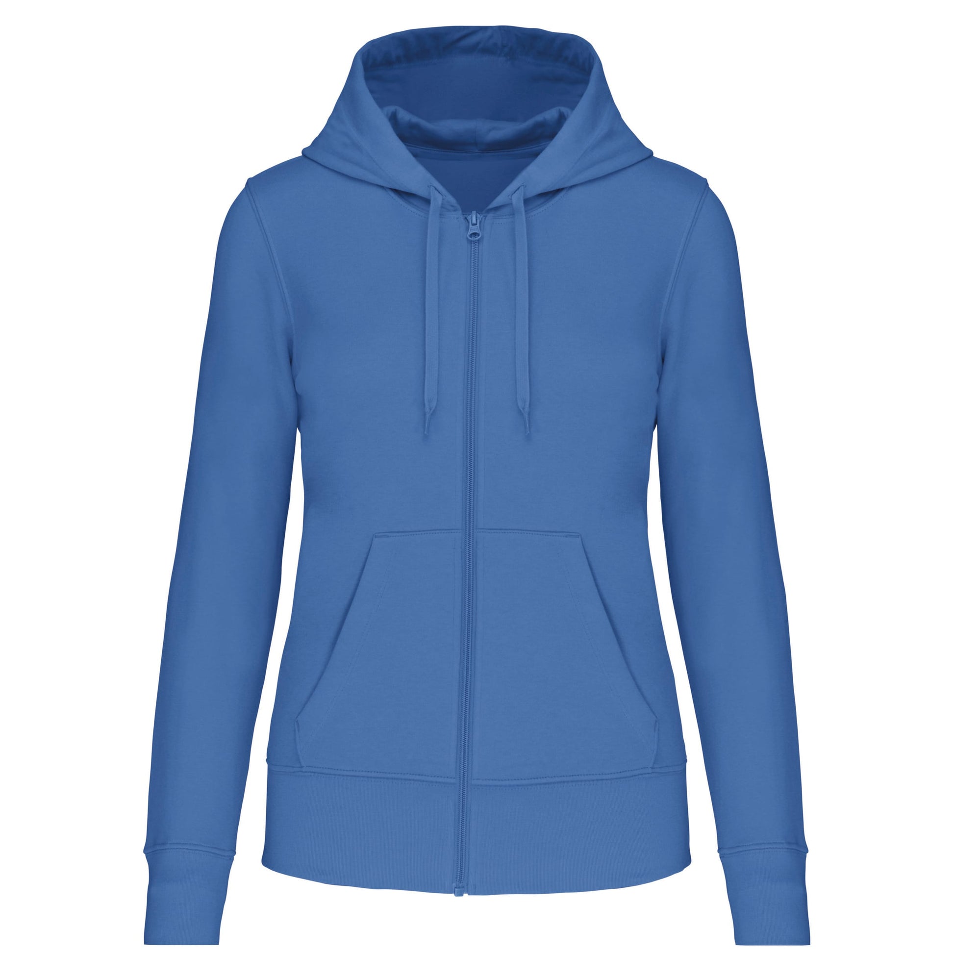 Ecologische damessweater met capuchon en ritssluiting
