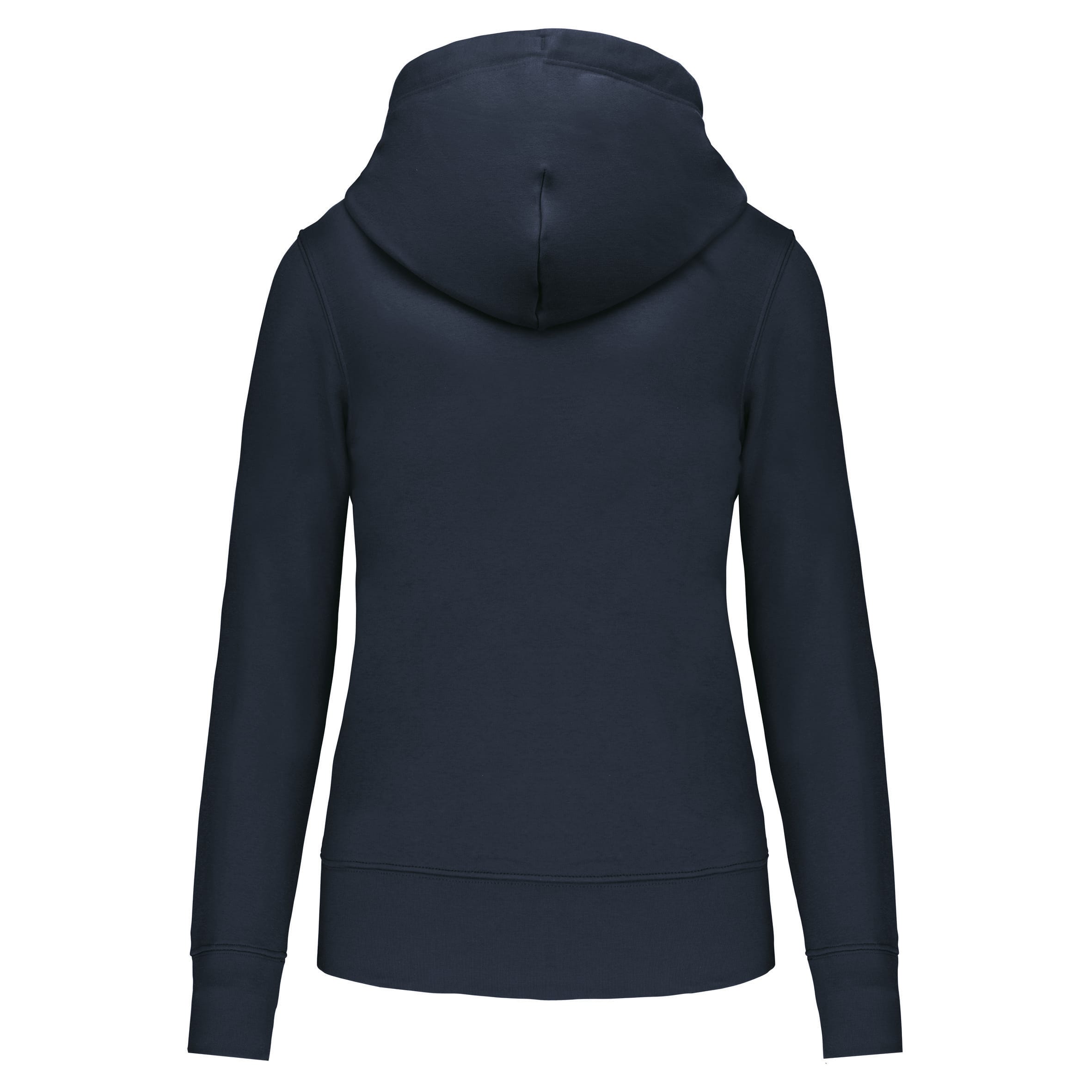 Ecologische damessweater met capuchon en ritssluiting