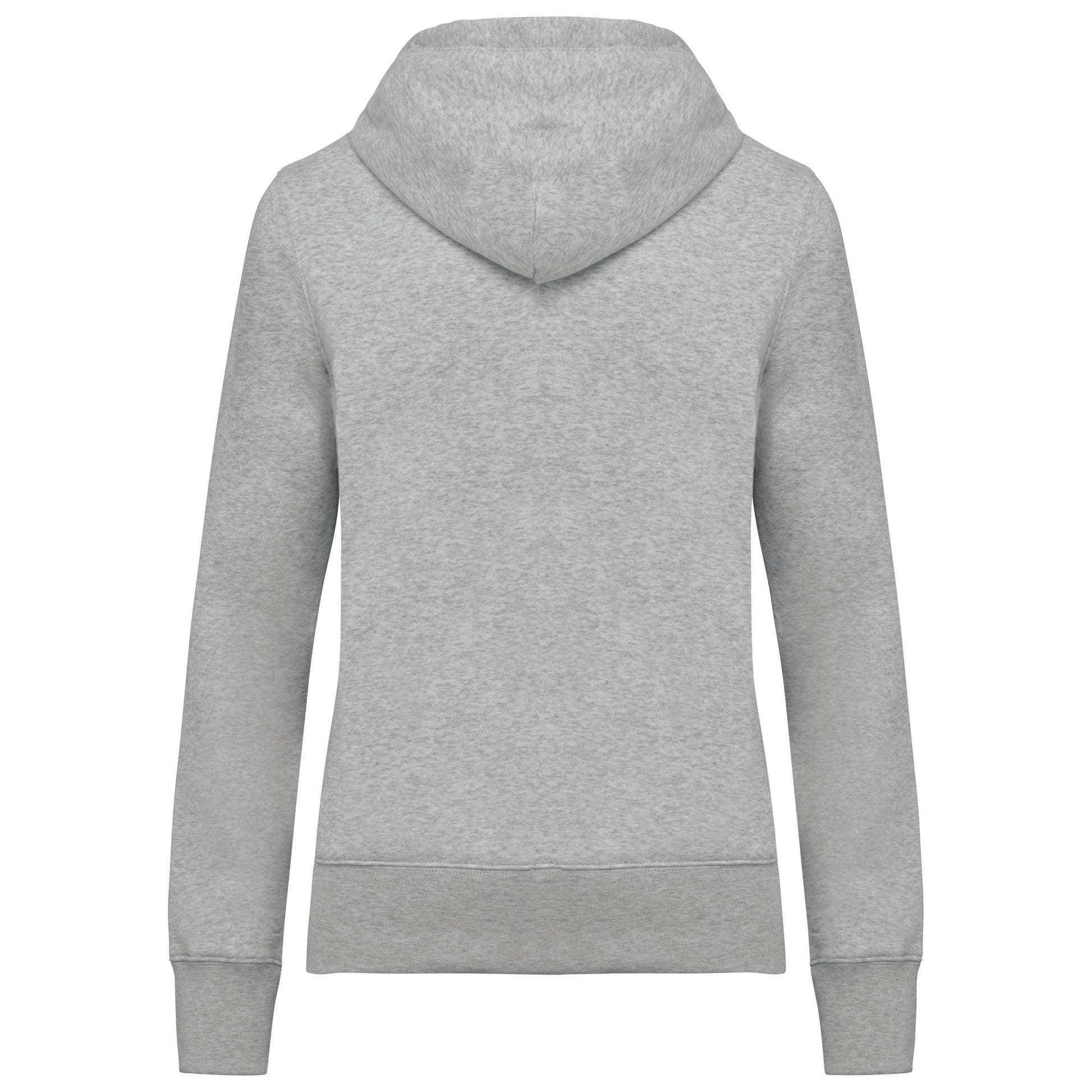 Ecologische damessweater met capuchon en ritssluiting