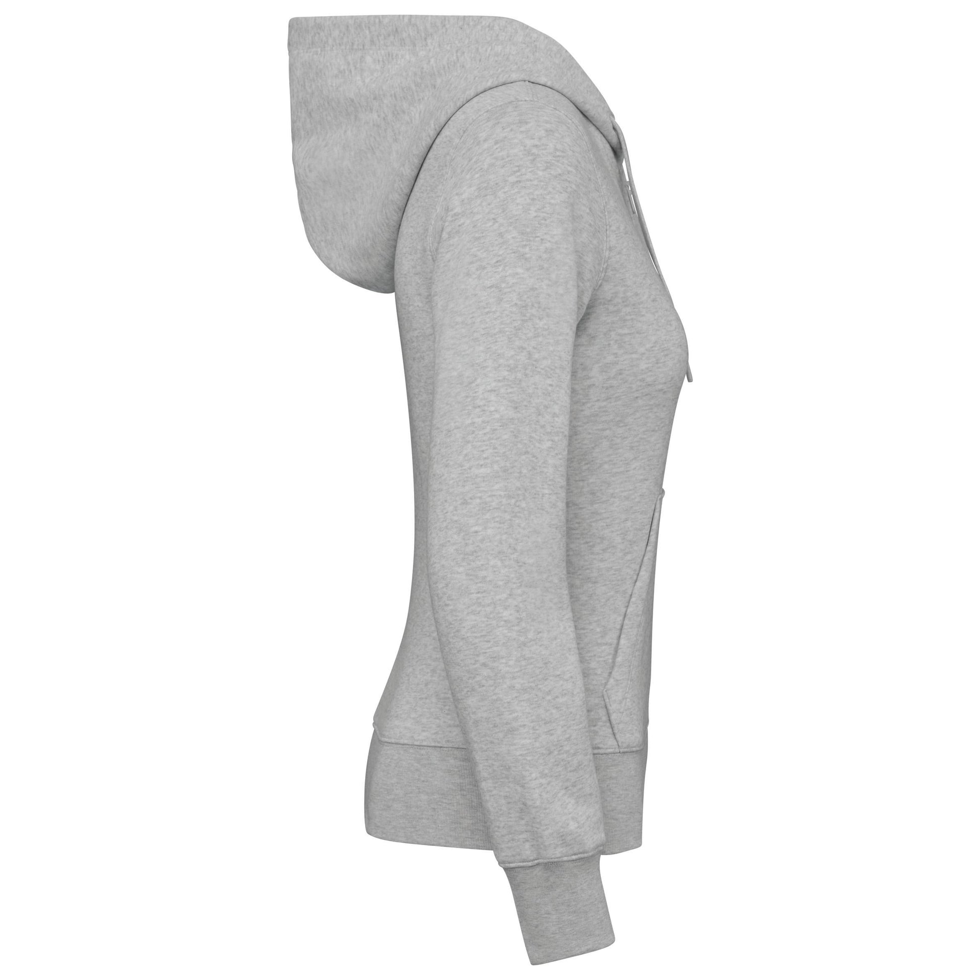 Ecologische damessweater met capuchon en ritssluiting