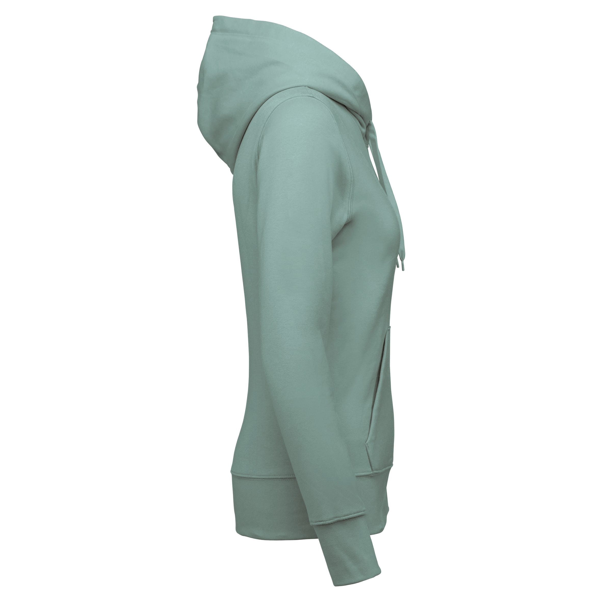 Ecologische damessweater met capuchon en ritssluiting