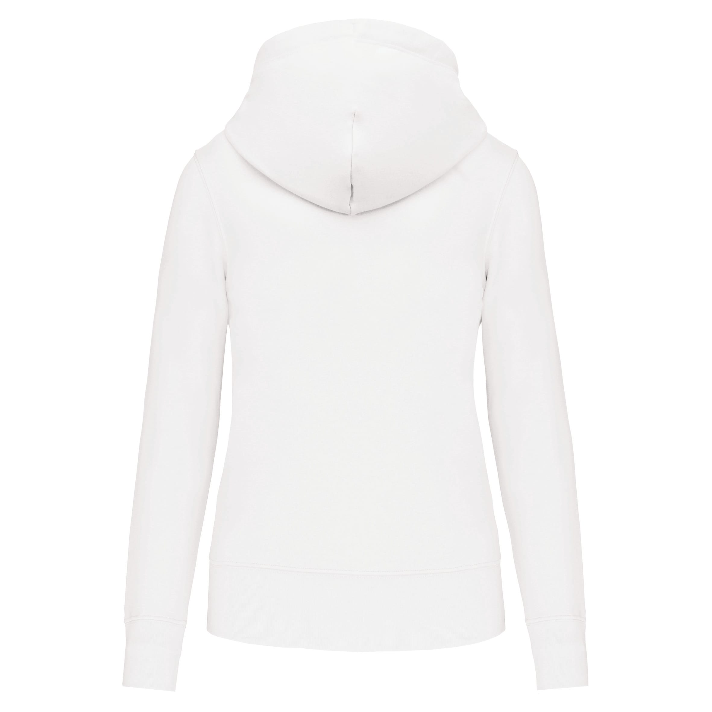 Ecologische damessweater met capuchon en ritssluiting