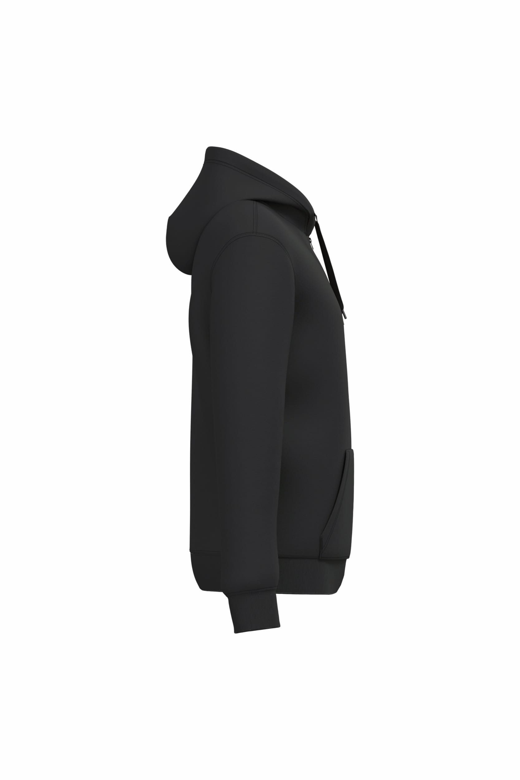 Gerecycled sweater met rits en capuchon uniseks