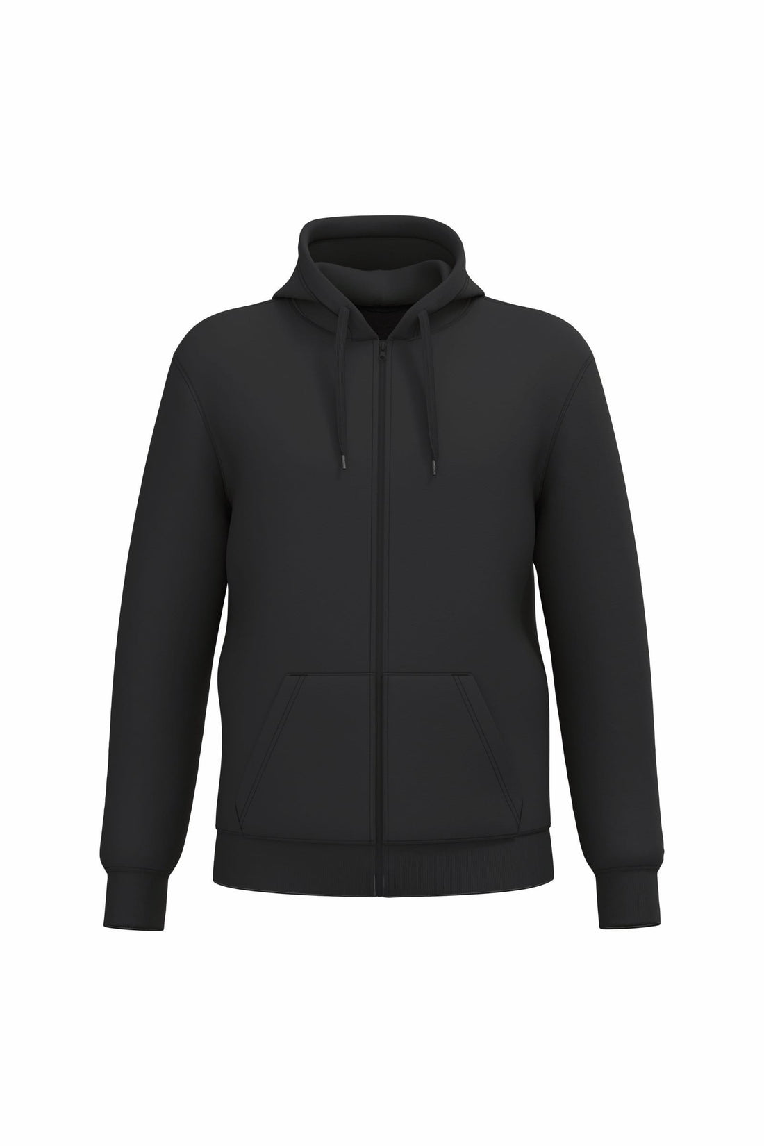 Gerecycled sweater met rits en capuchon uniseks