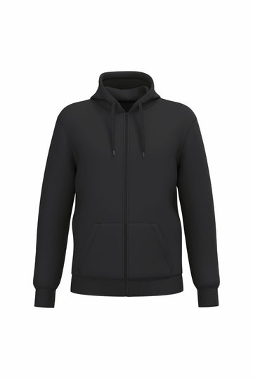 Gerecycled sweater met rits en capuchon uniseks