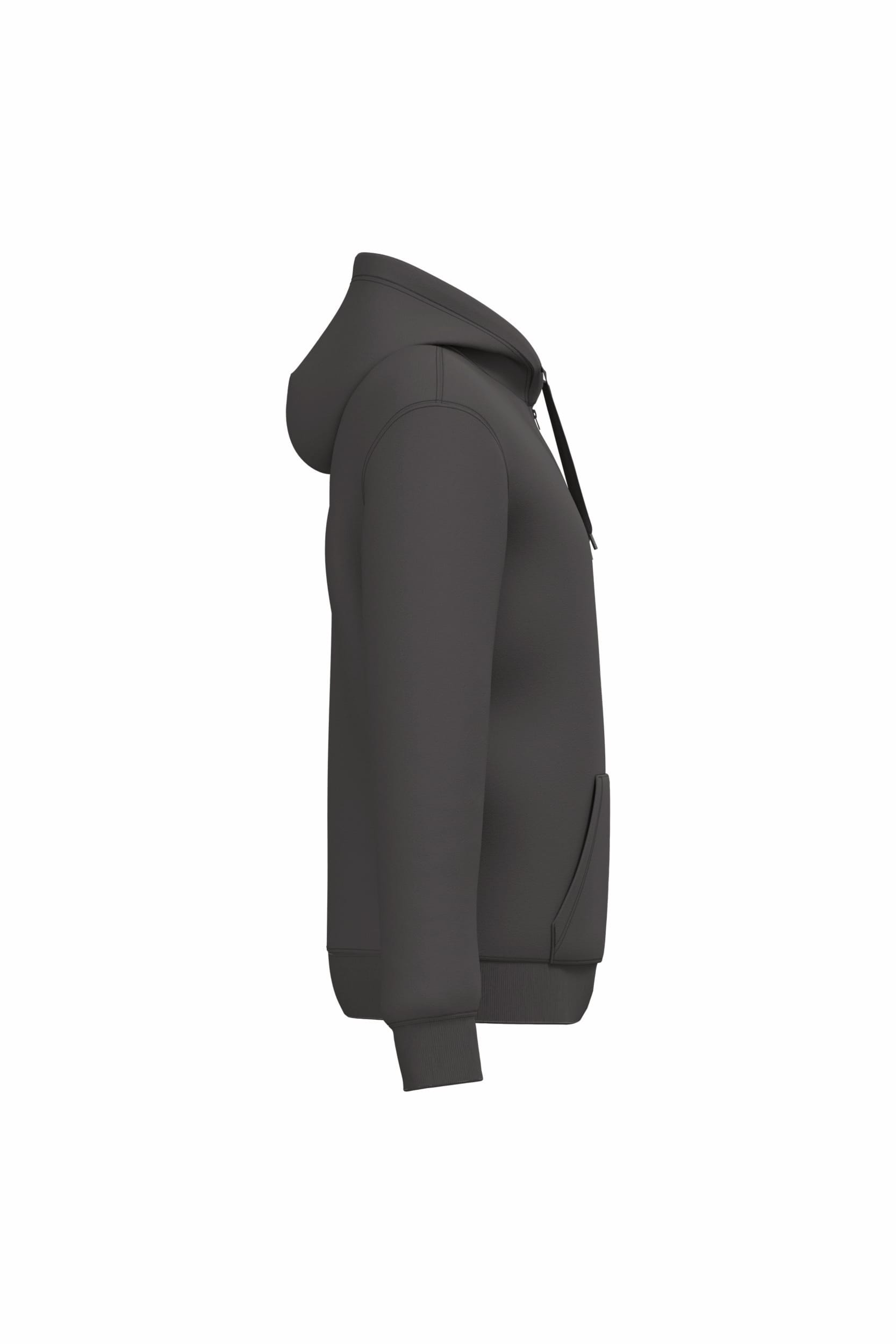 Gerecycled sweater met rits en capuchon uniseks