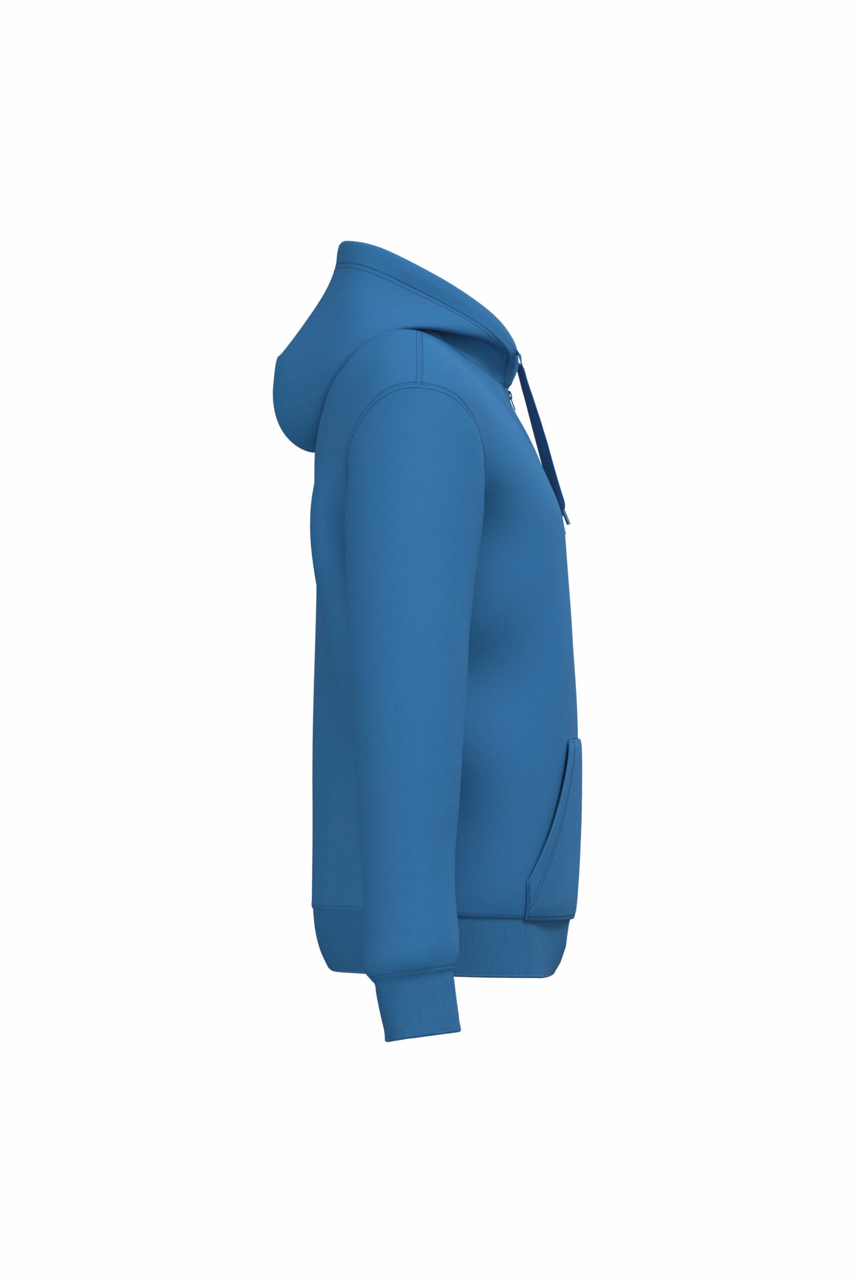 Gerecycled sweater met rits en capuchon uniseks
