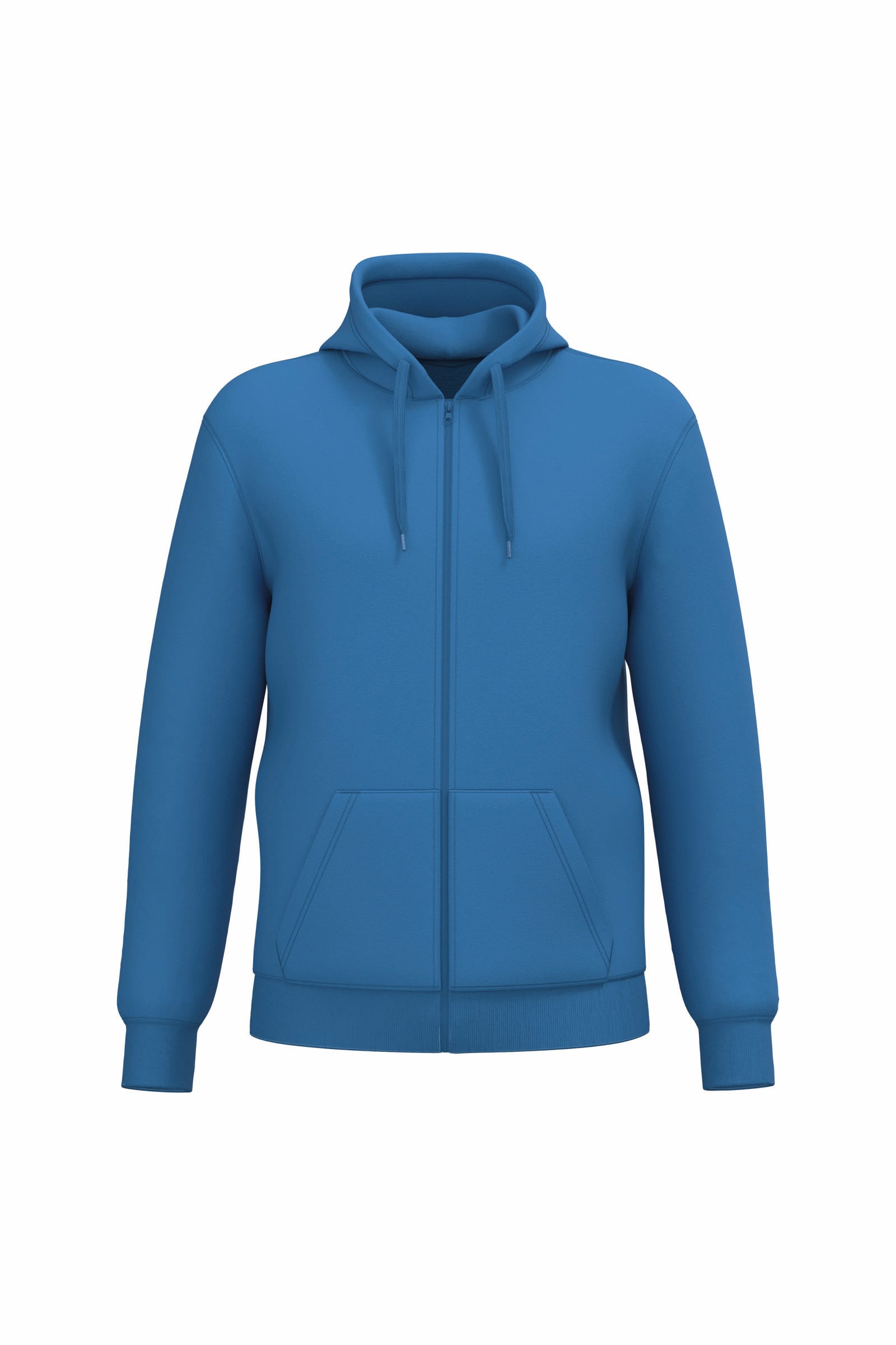 Gerecycled sweater met rits en capuchon uniseks