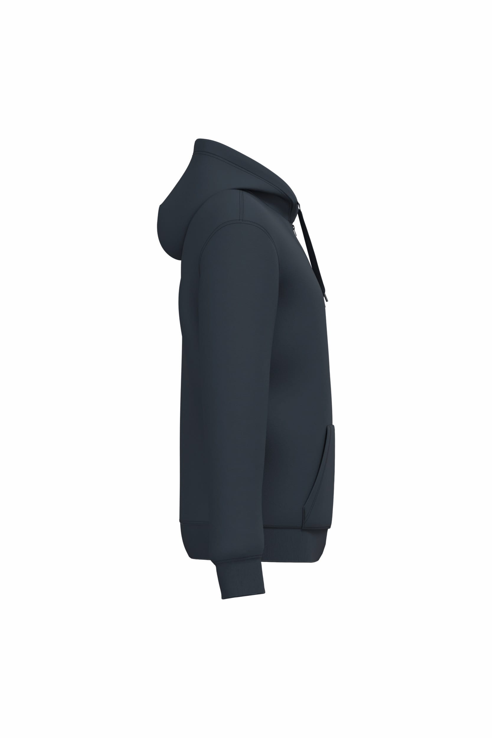 Gerecycled sweater met rits en capuchon uniseks