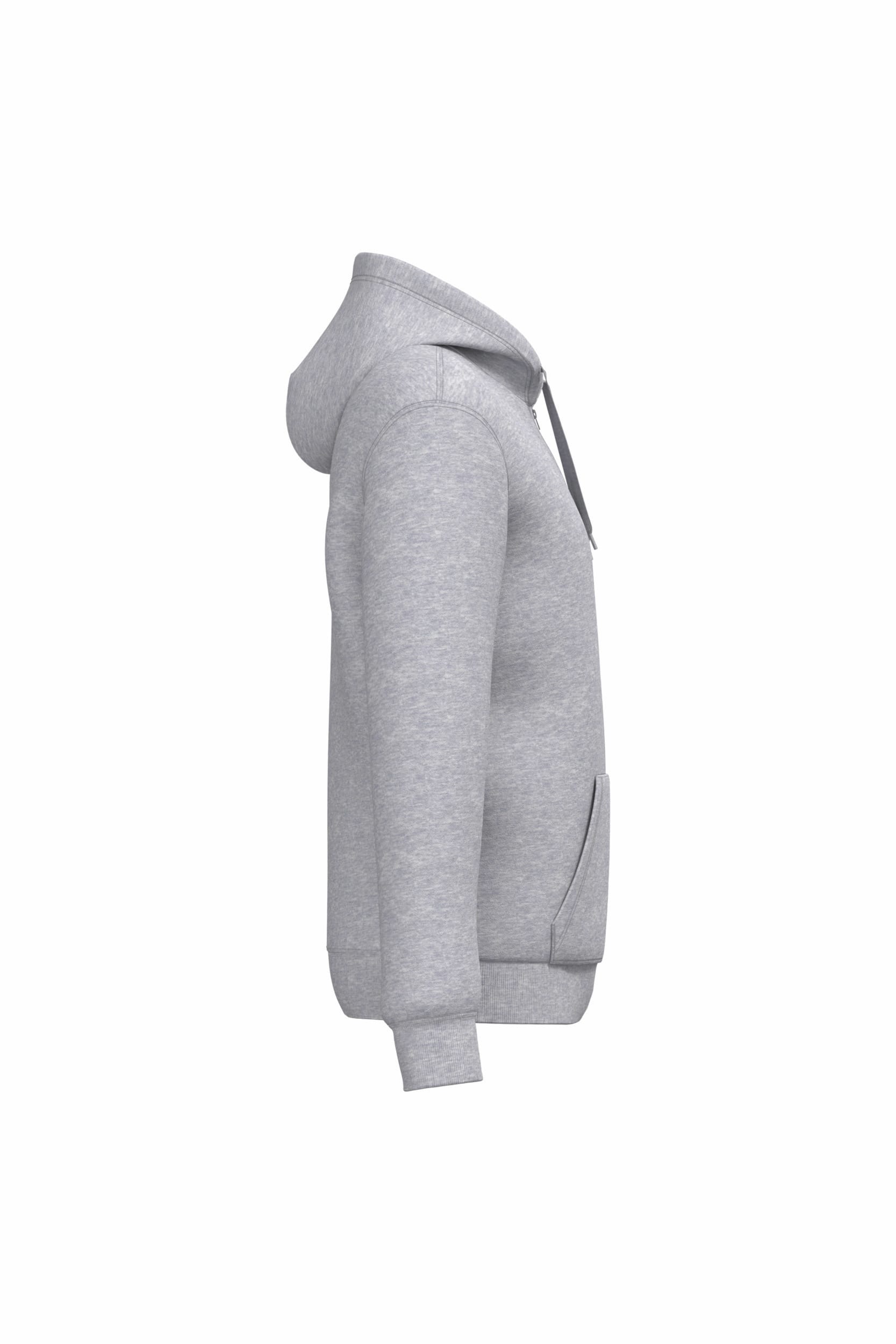 Gerecycled sweater met rits en capuchon uniseks
