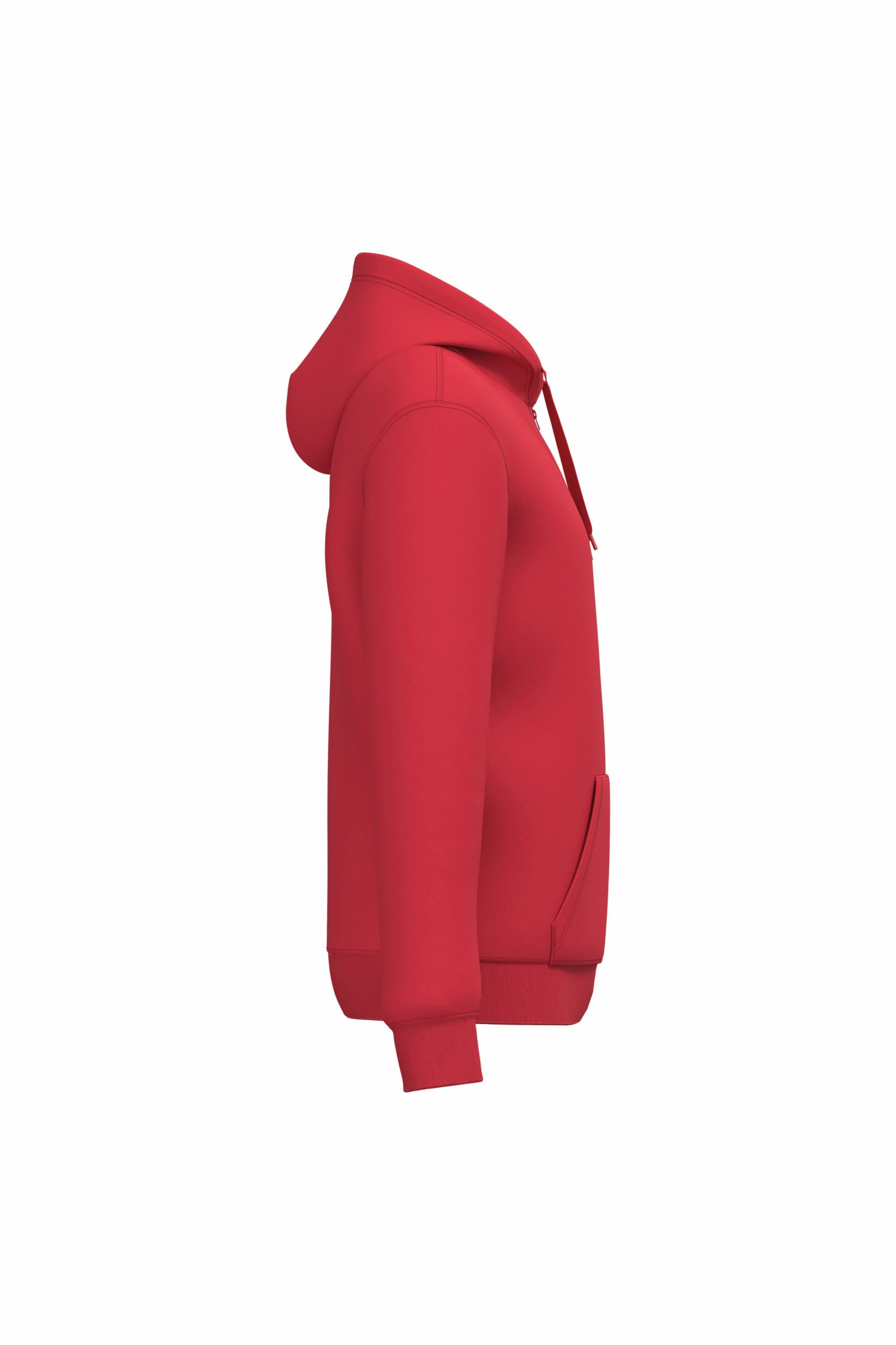Gerecycled sweater met rits en capuchon uniseks