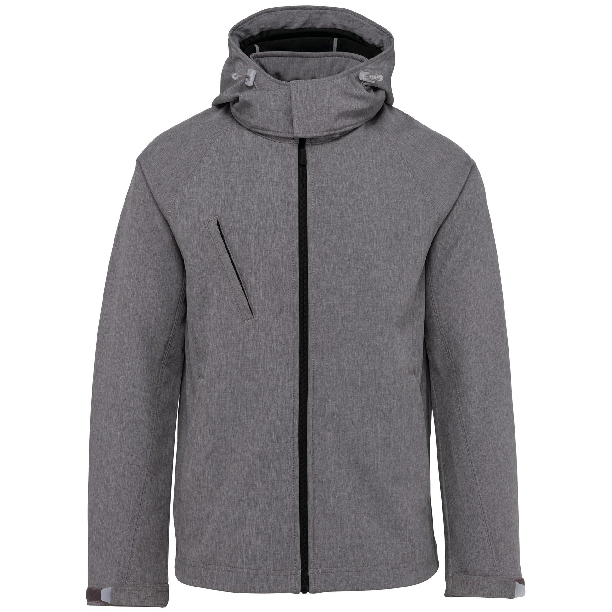 Heren softshell jas met afneembare capuchon