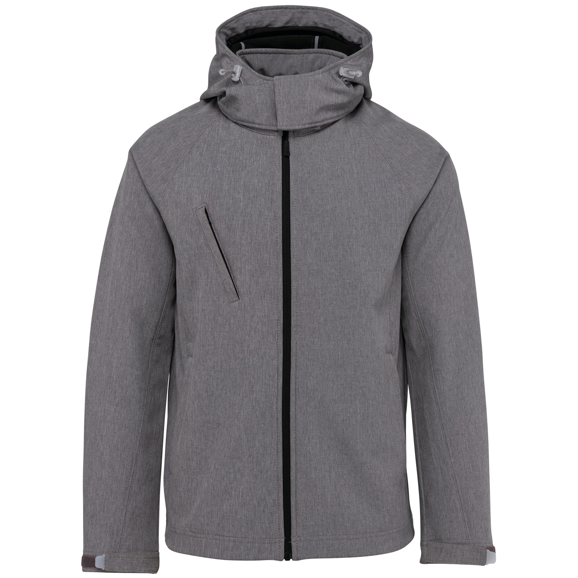 Heren softshell jas met afneembare capuchon