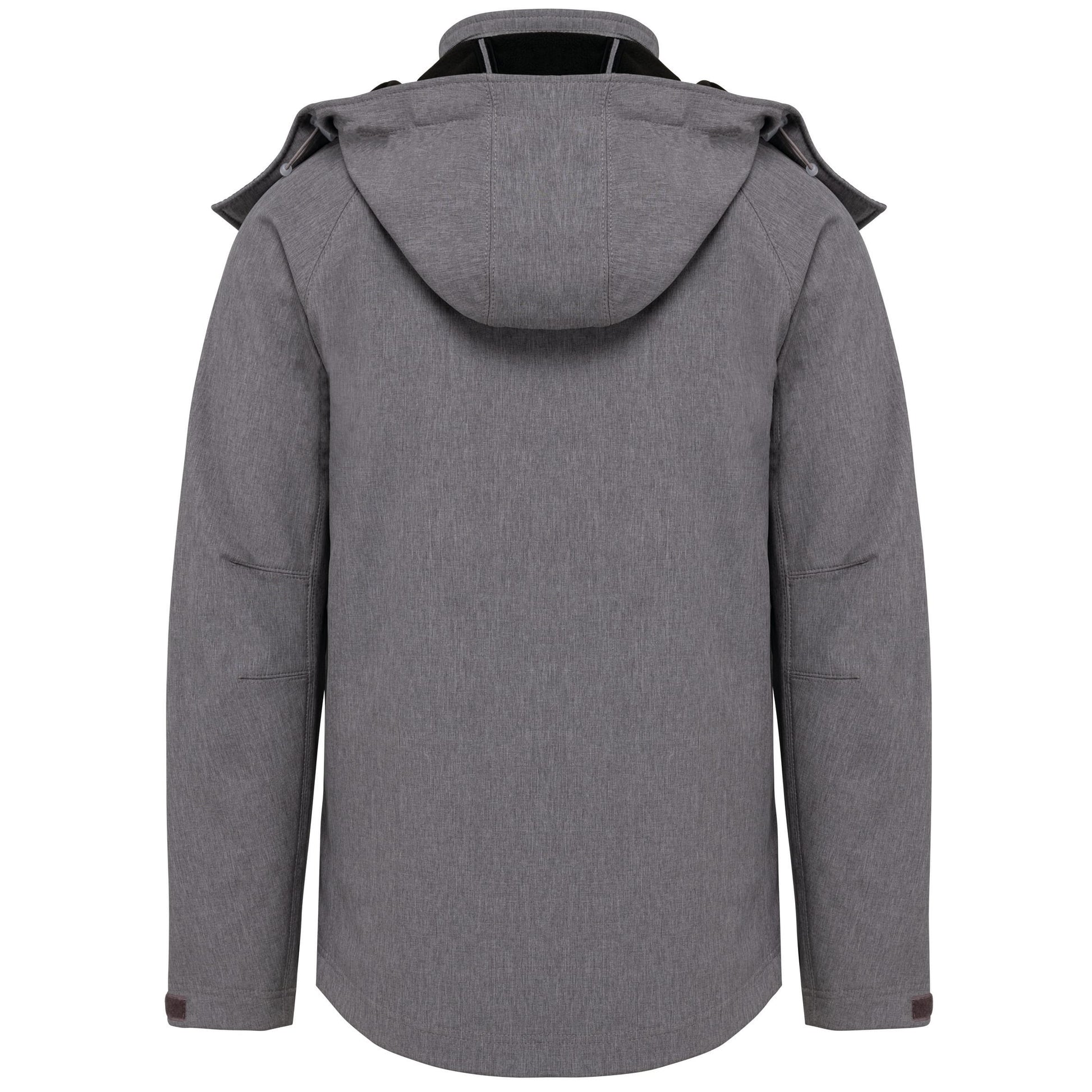 Heren softshell jas met afneembare capuchon