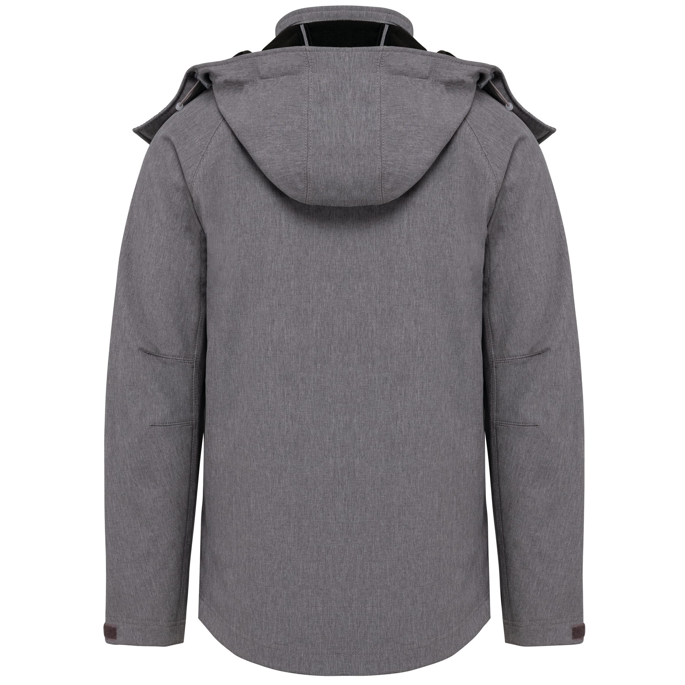 Heren softshell jas met afneembare capuchon