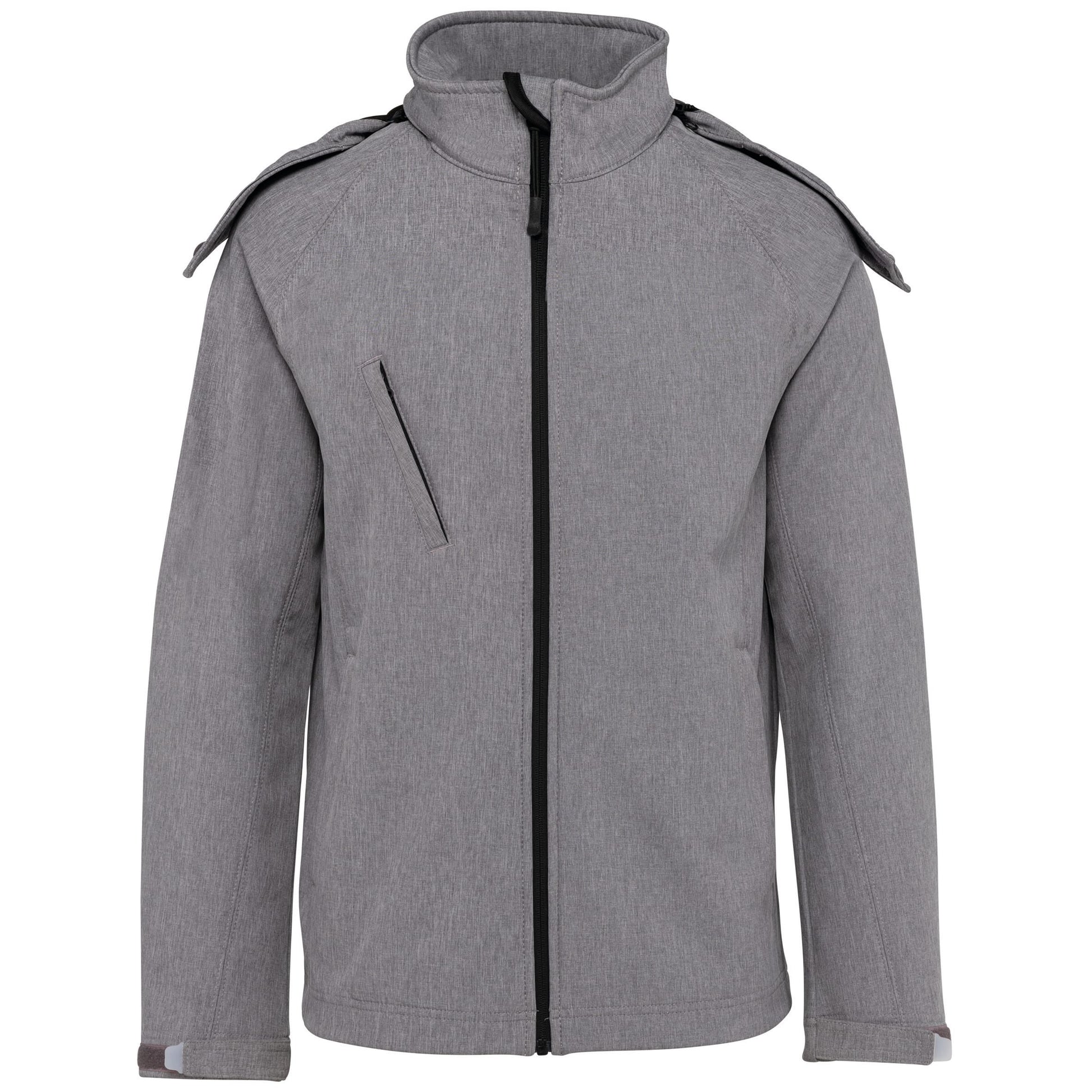 Dames softshell jas met afneembare capuchon