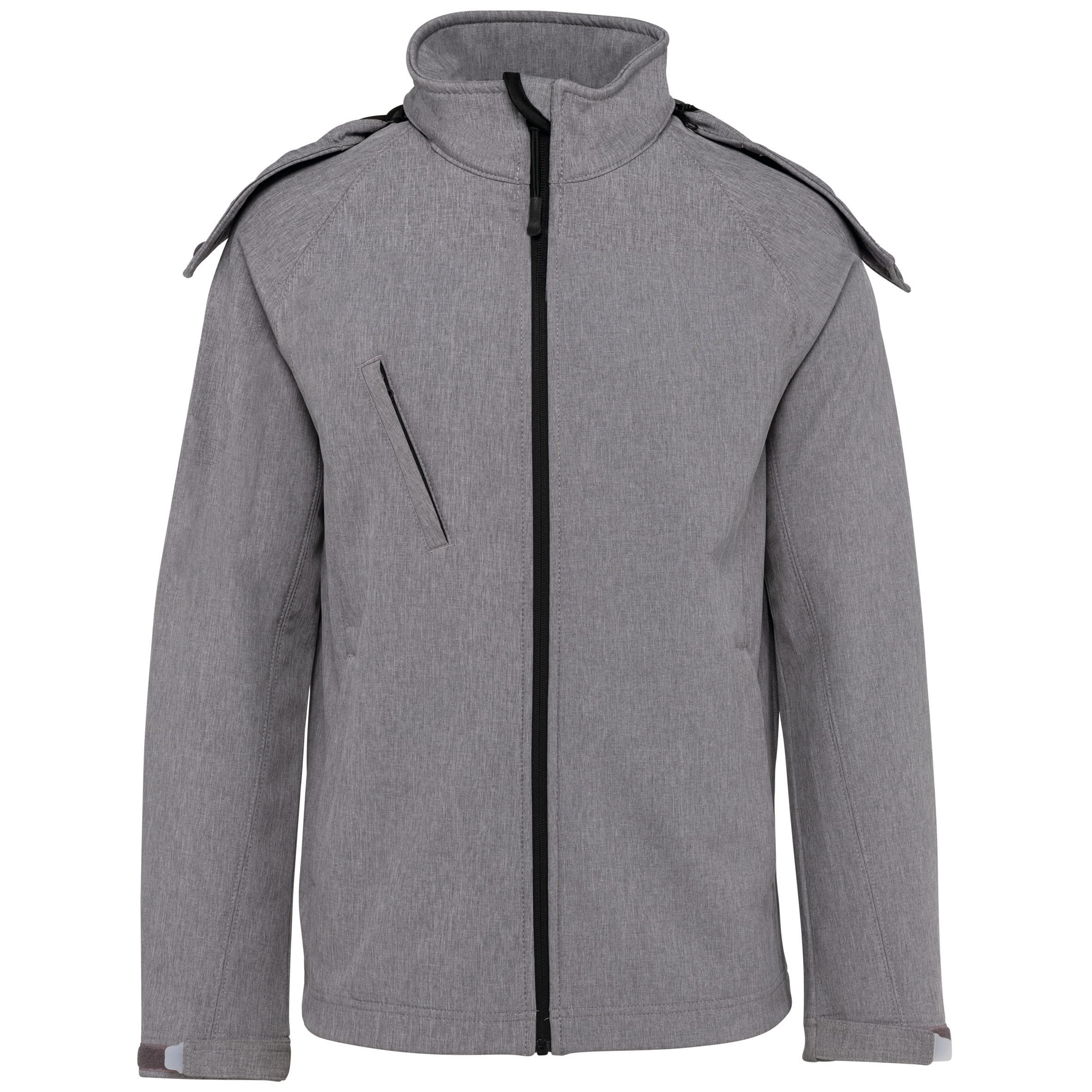 Dames softshell jas met afneembare capuchon